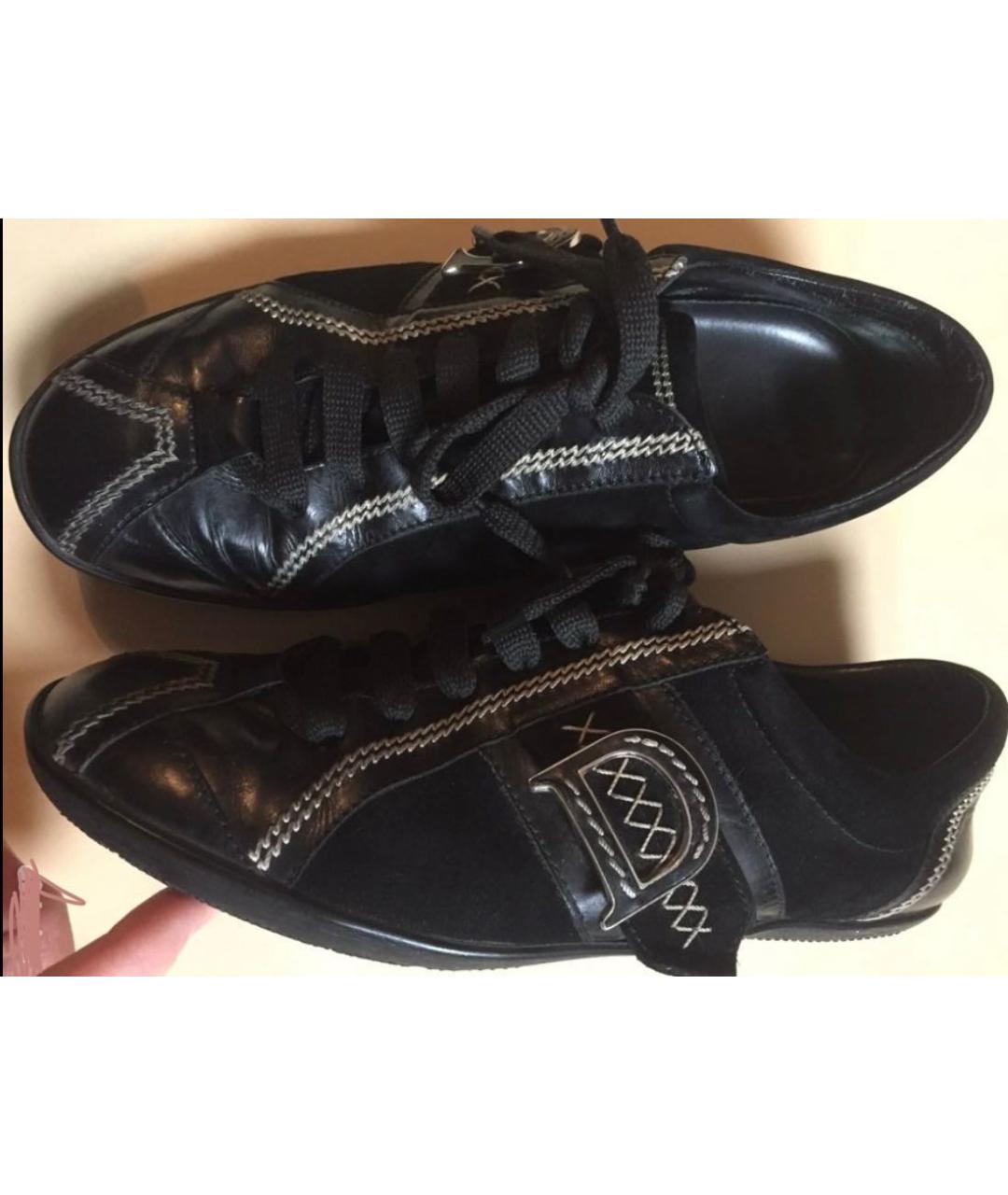 CHRISTIAN DIOR Черные кожаные кеды, фото 8