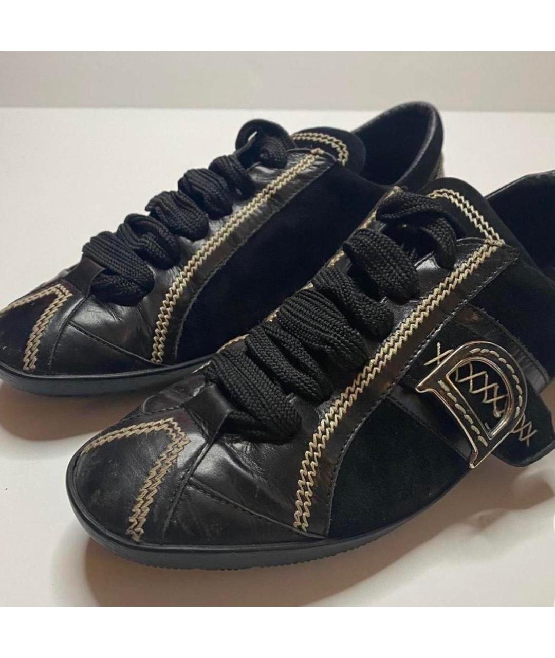 CHRISTIAN DIOR Черные кожаные кеды, фото 3