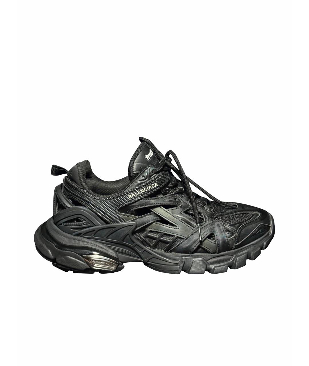 BALENCIAGA Черные текстильные низкие кроссовки / кеды, фото 1