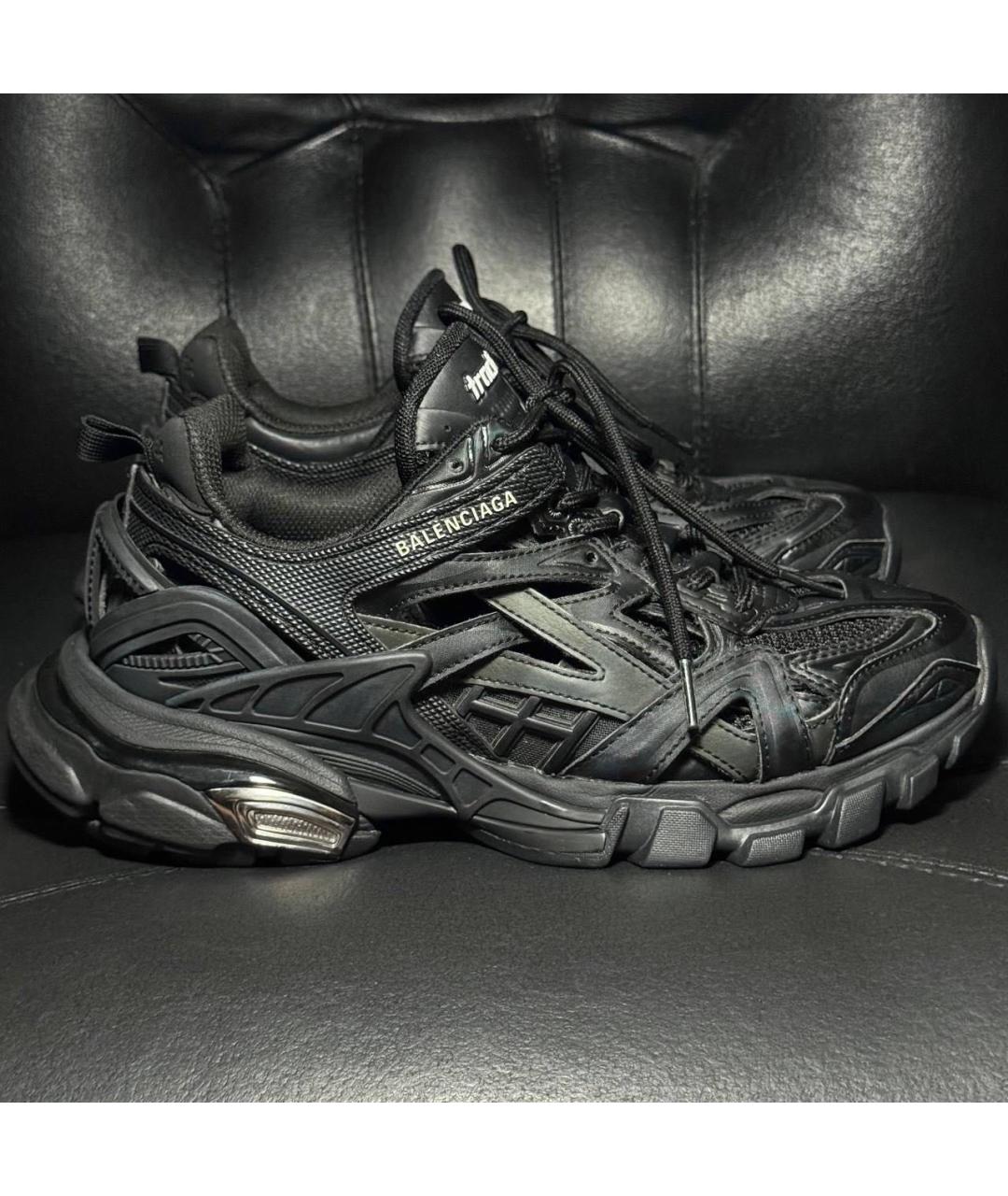 BALENCIAGA Черные текстильные низкие кроссовки / кеды, фото 9