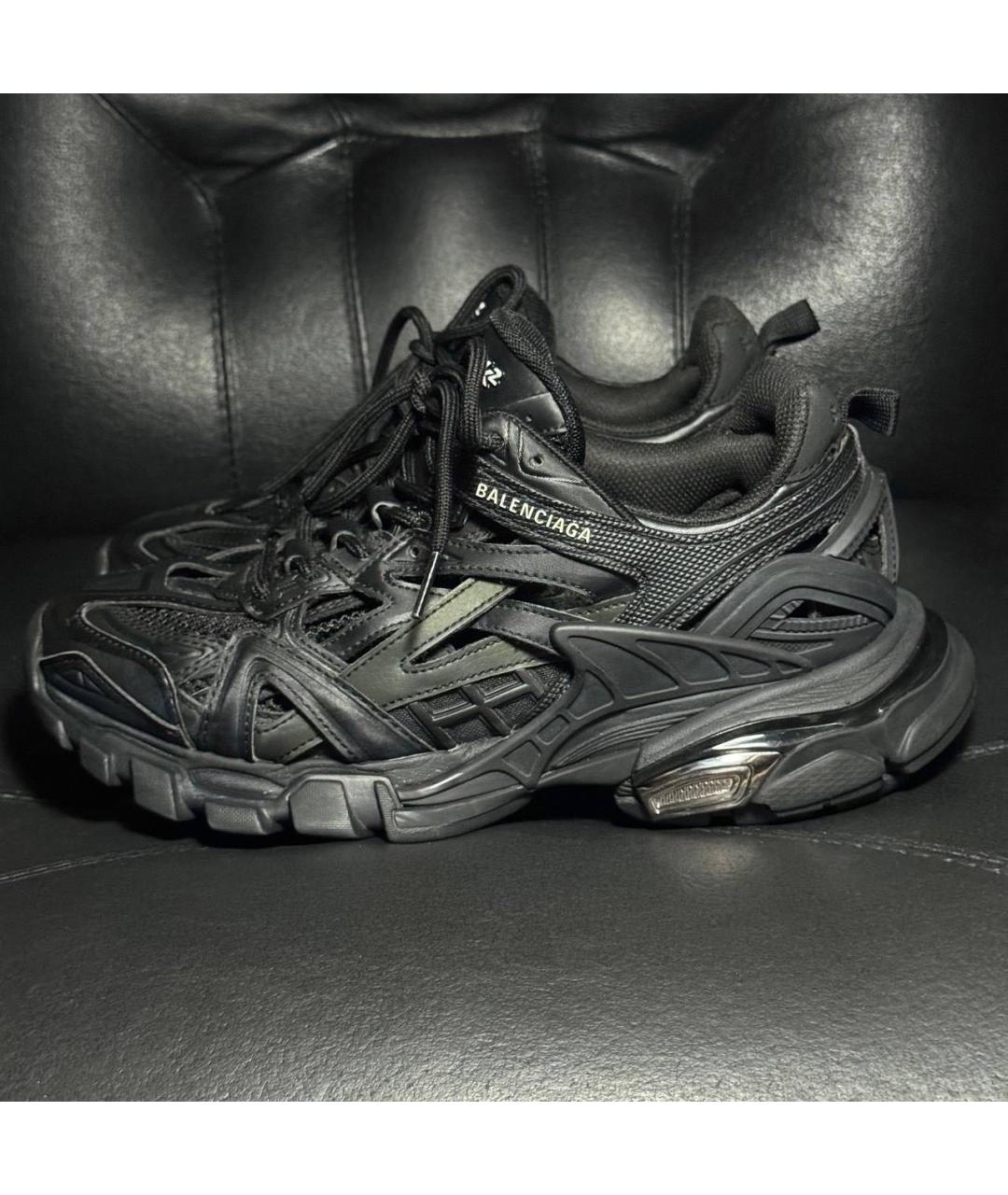 BALENCIAGA Черные текстильные низкие кроссовки / кеды, фото 3