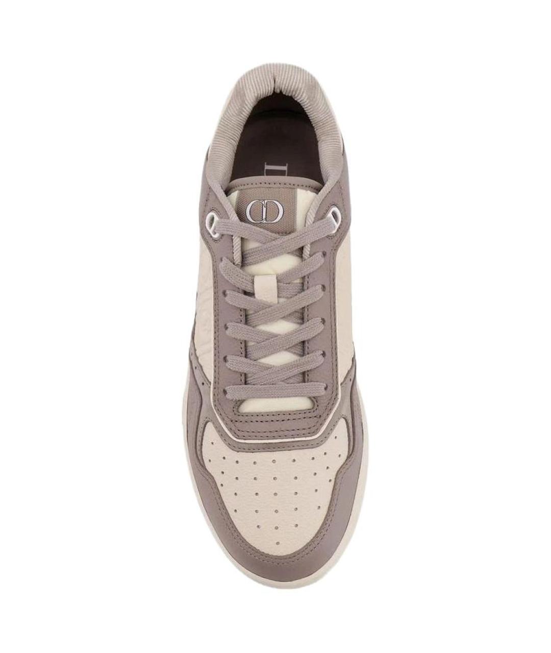 CHRISTIAN DIOR Коричневые кожаные низкие кроссовки / кеды, фото 4