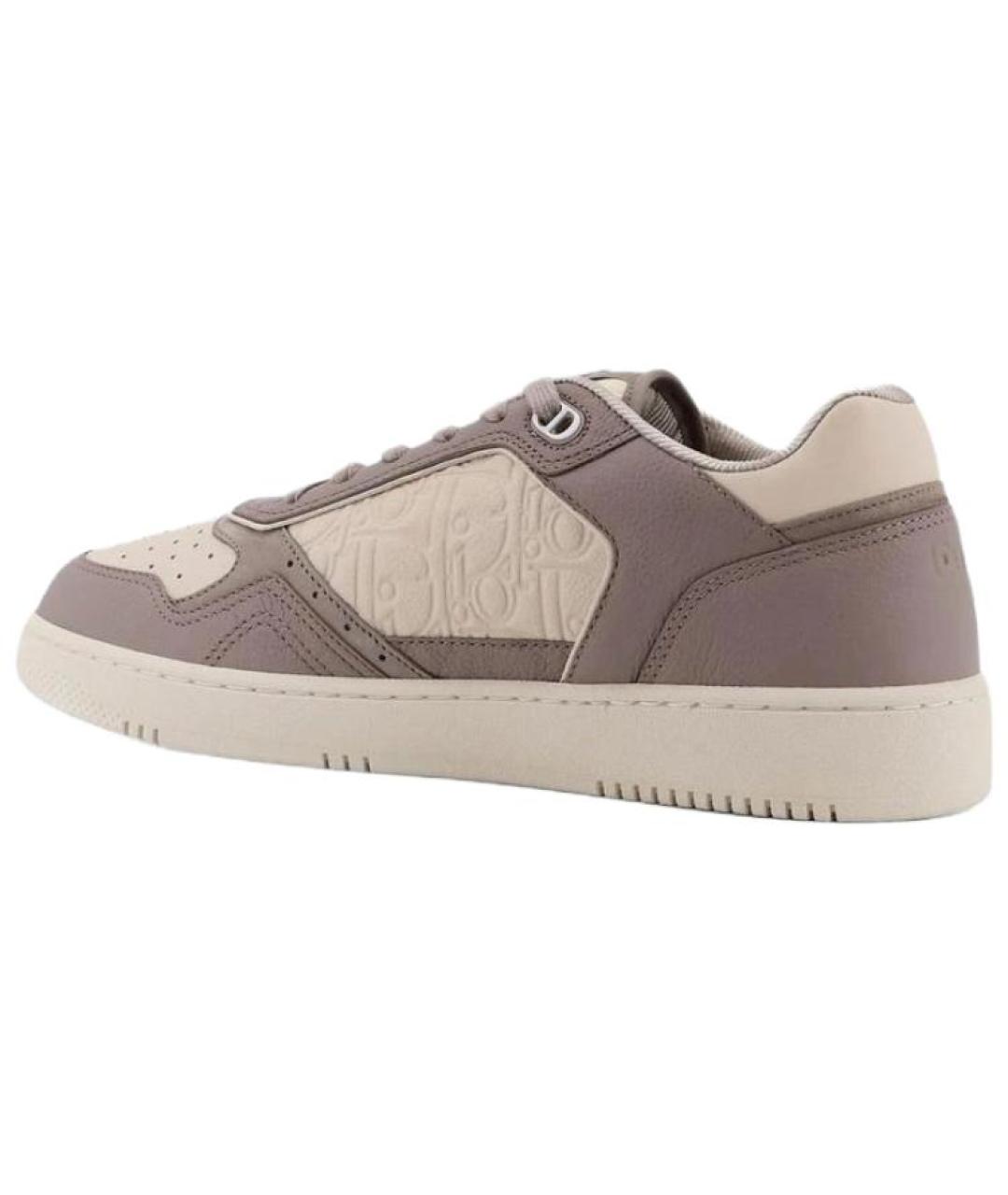 CHRISTIAN DIOR Коричневые кожаные низкие кроссовки / кеды, фото 3