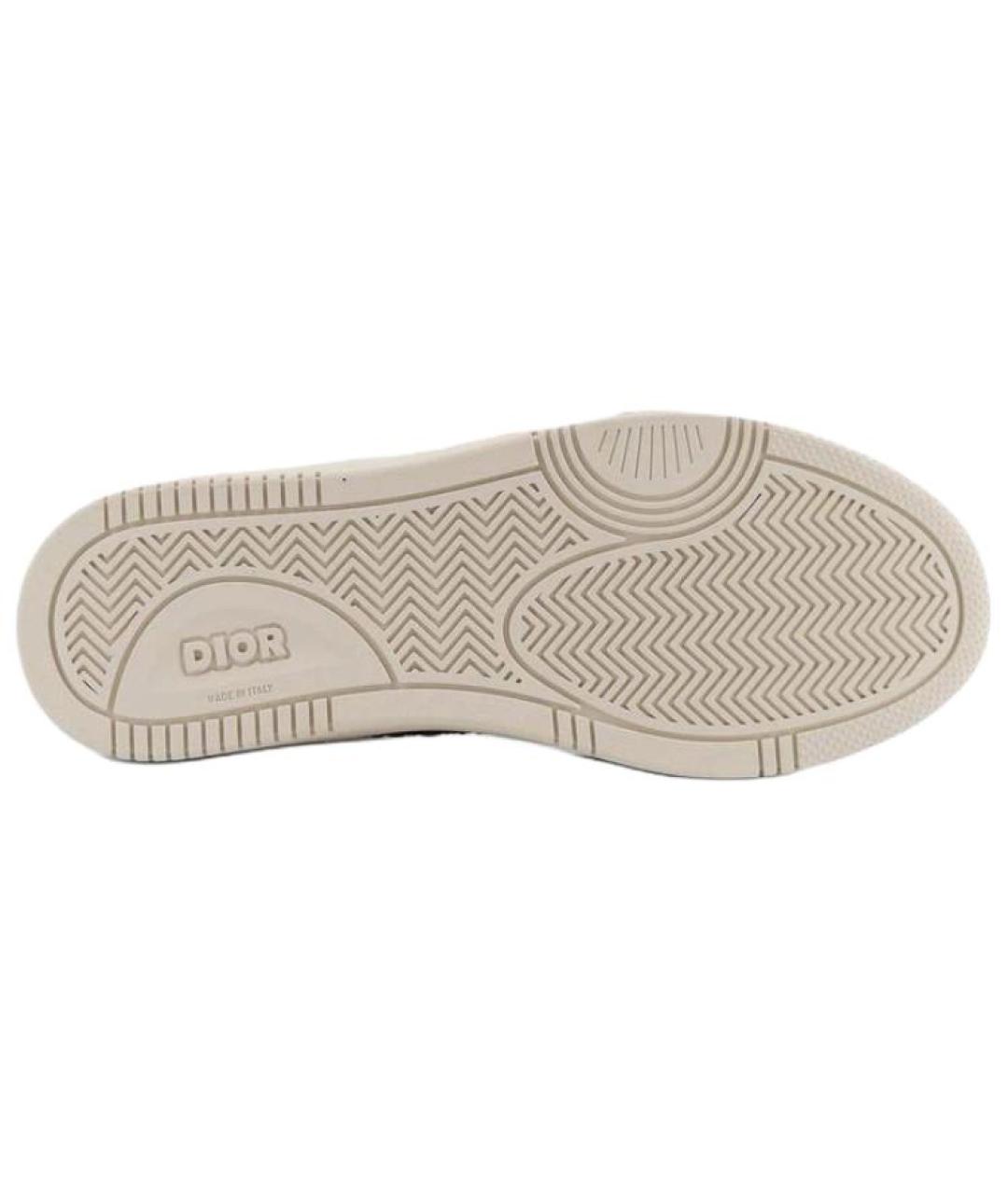 CHRISTIAN DIOR Коричневые кожаные низкие кроссовки / кеды, фото 5