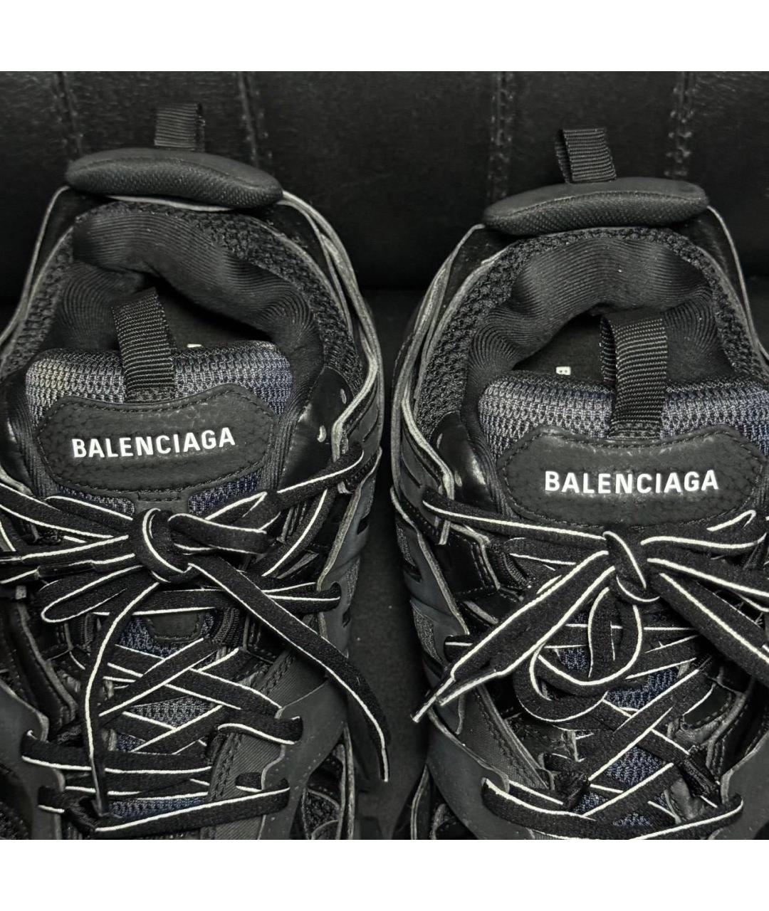 BALENCIAGA Черные текстильные низкие кроссовки / кеды, фото 8