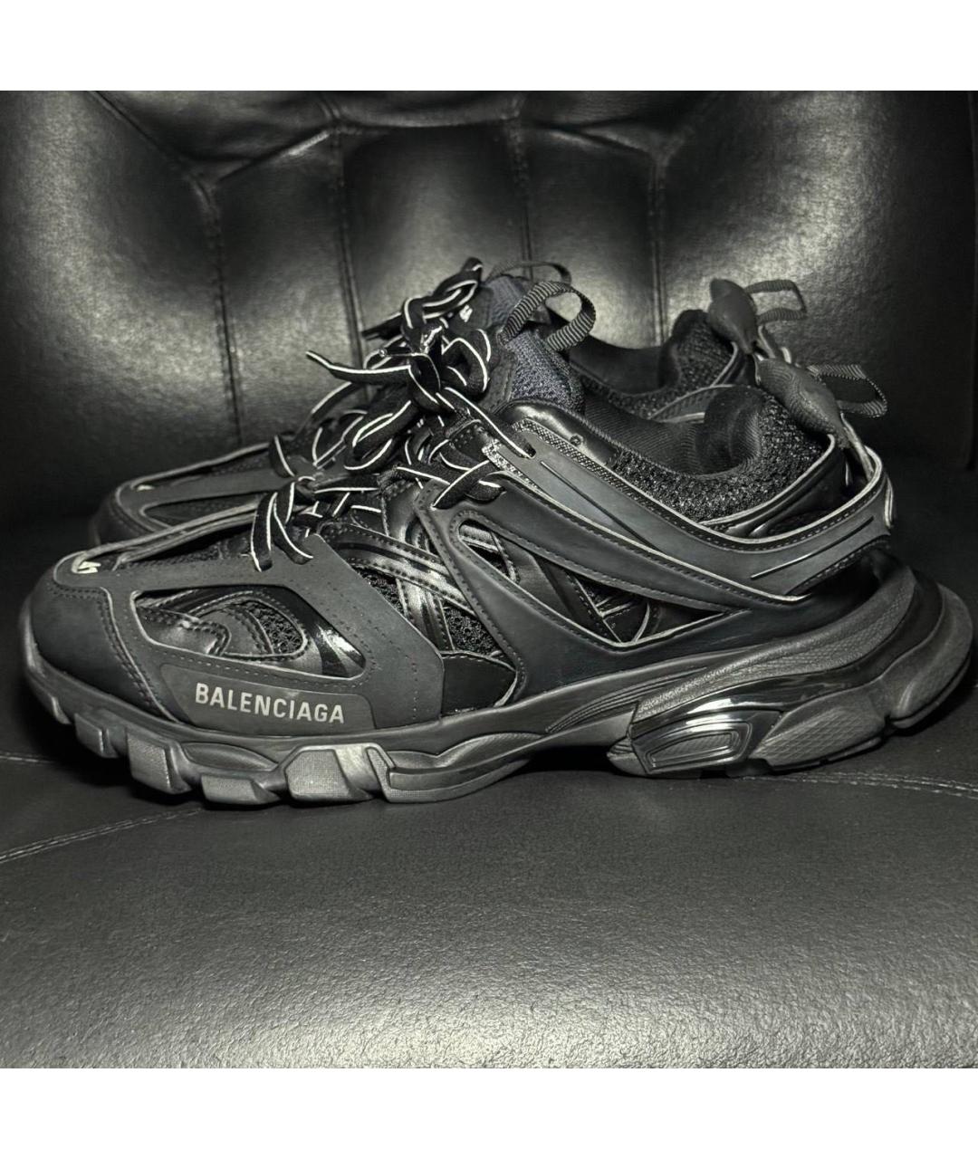 BALENCIAGA Черные текстильные низкие кроссовки / кеды, фото 3