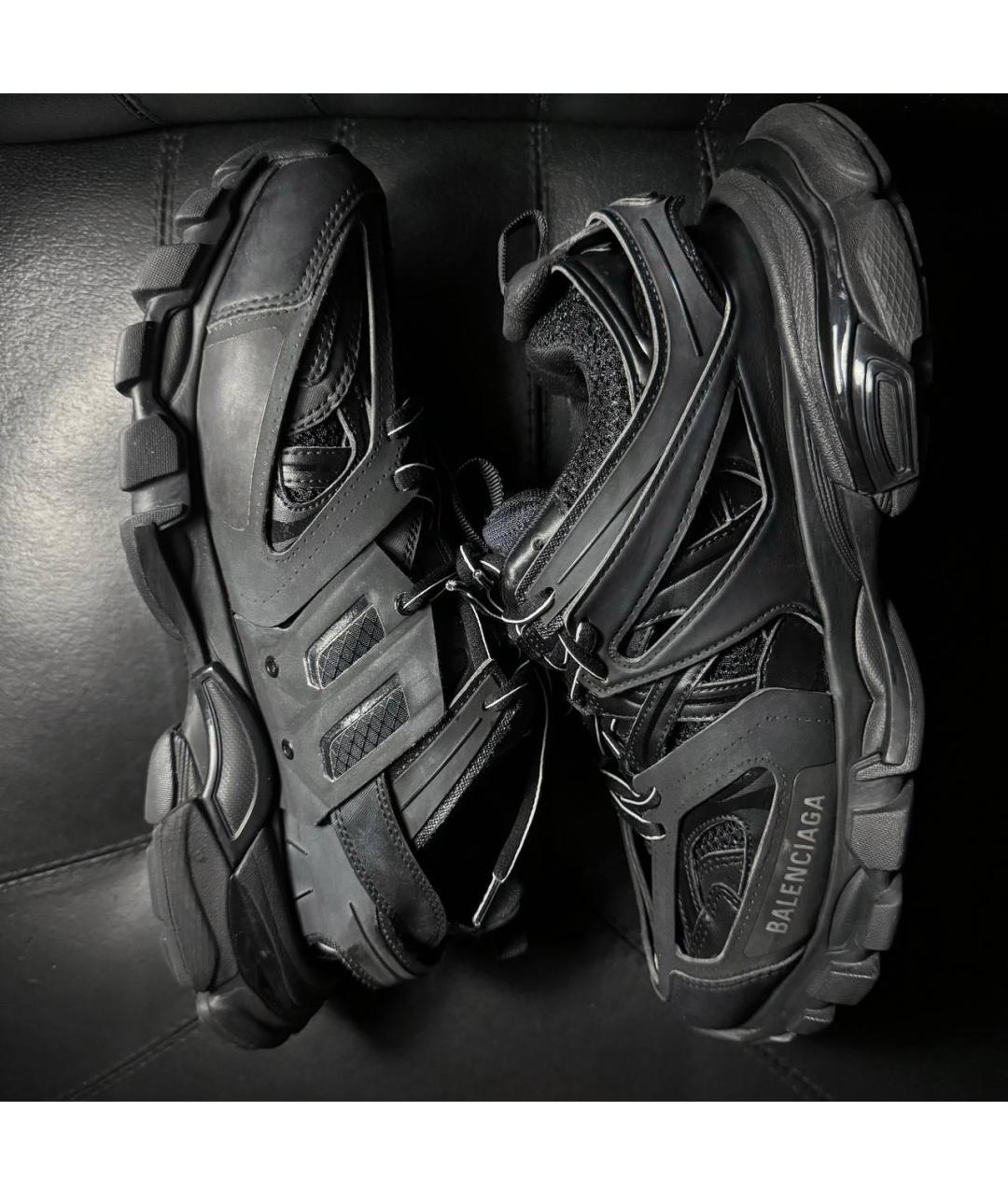 BALENCIAGA Черные текстильные низкие кроссовки / кеды, фото 5