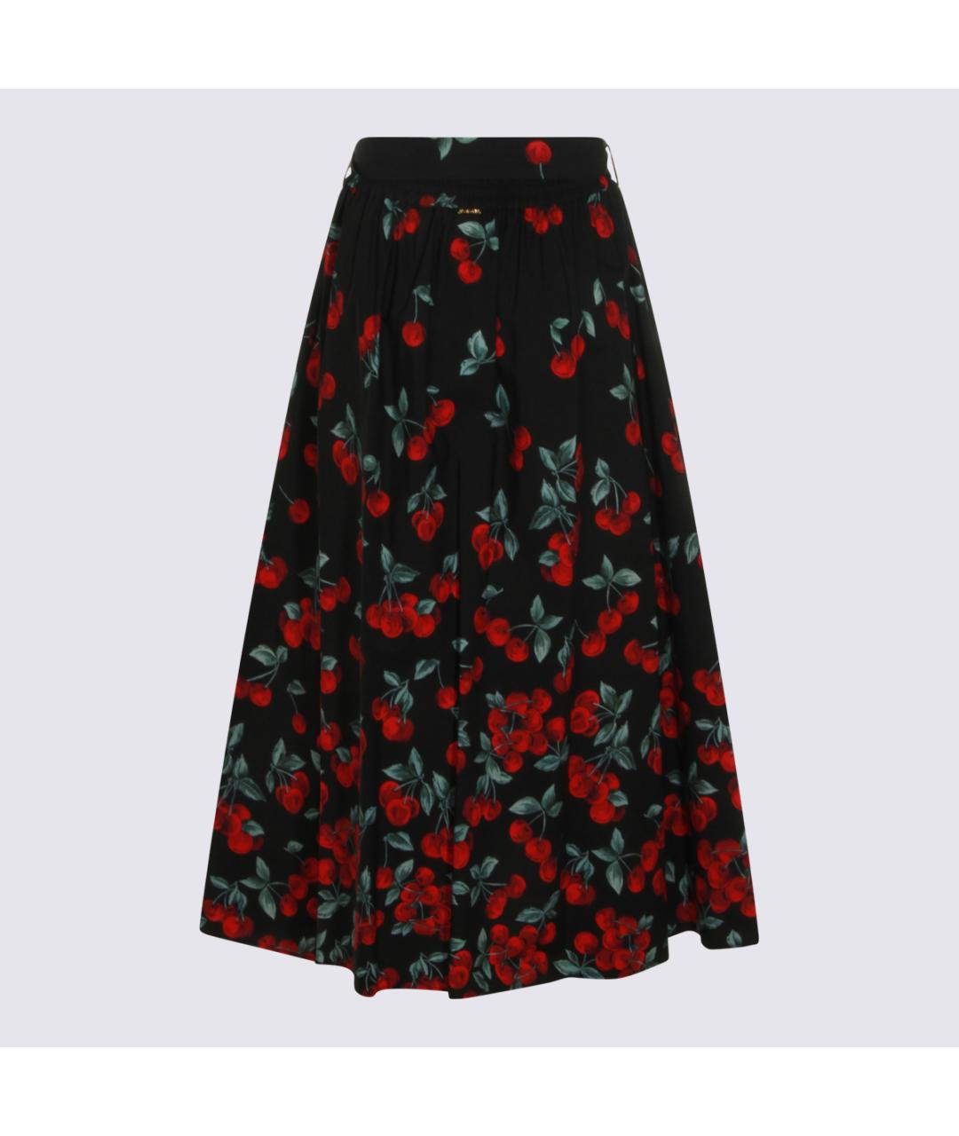 TWIN-SET Черная хлопковая юбка миди, фото 2