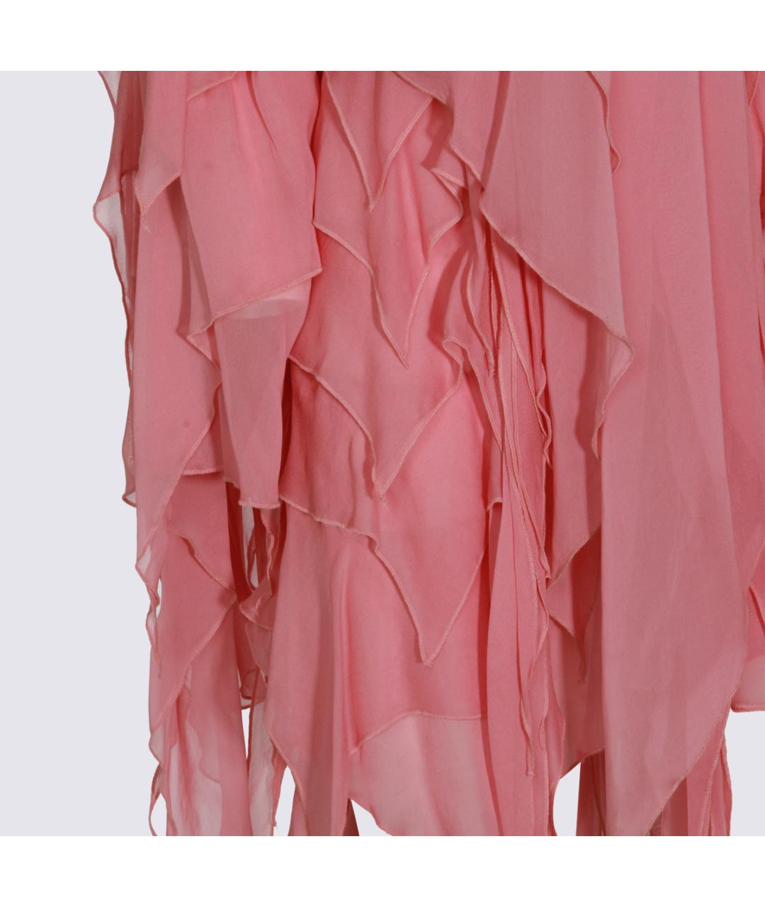 BLUMARINE Розовое вискозное коктейльное платье, фото 4