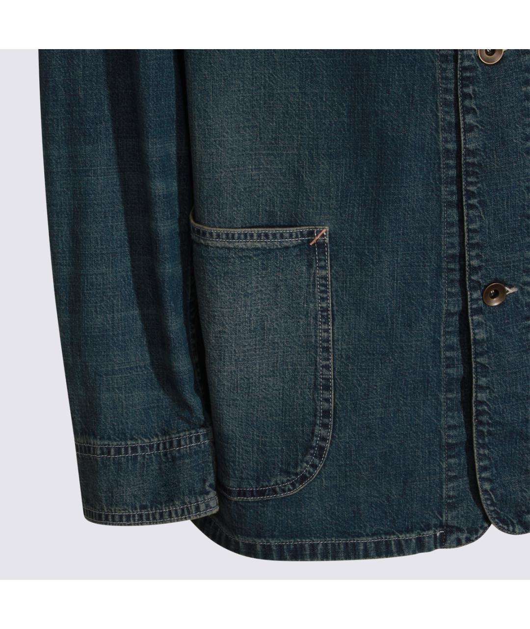 MAISON MARGIELA Синяя хлопковая куртка, фото 3