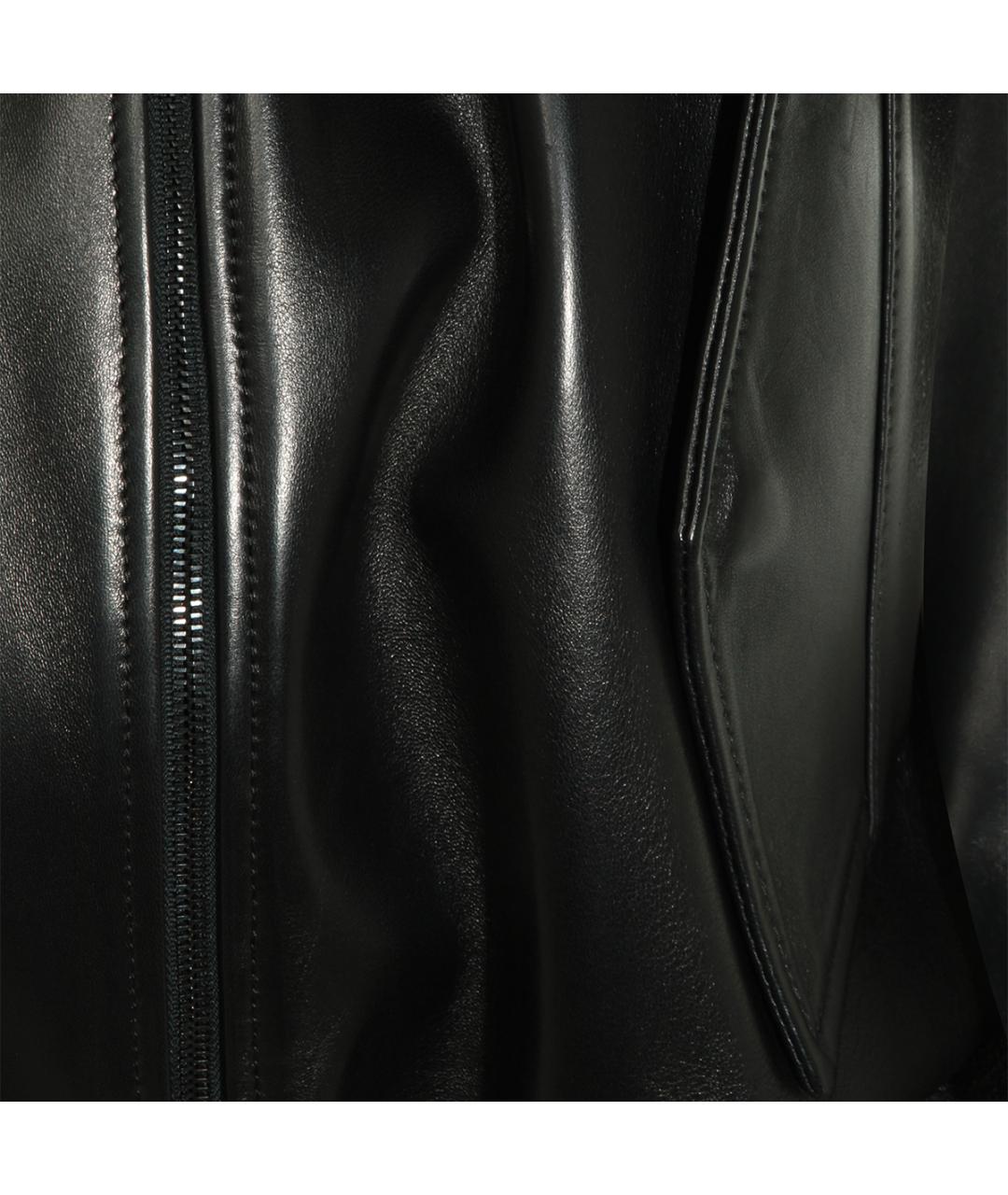BALENCIAGA Черная кожаная куртка, фото 3