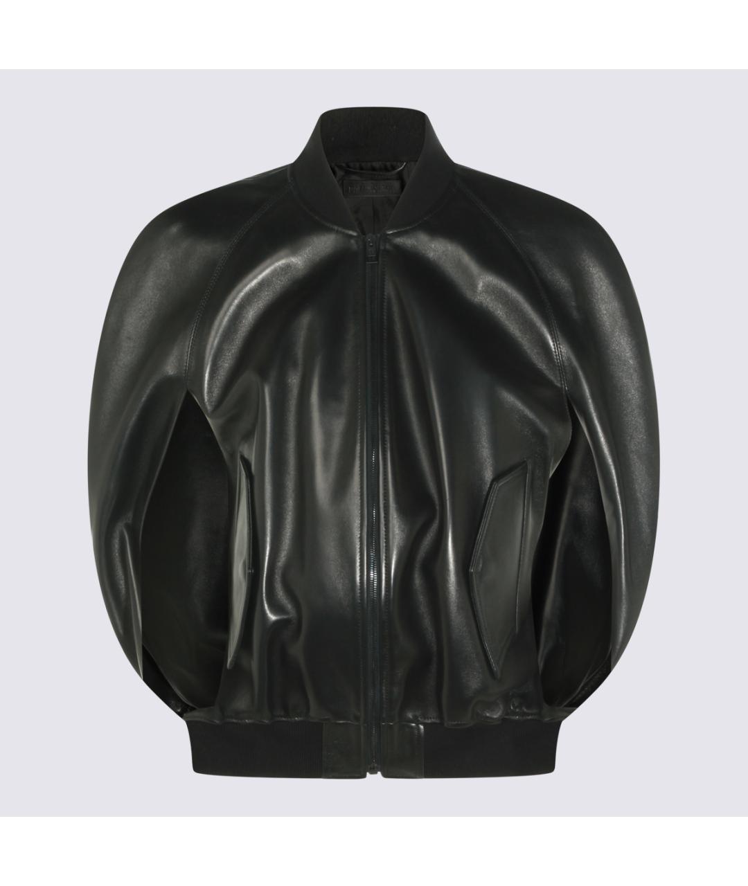 BALENCIAGA Черная кожаная куртка, фото 5