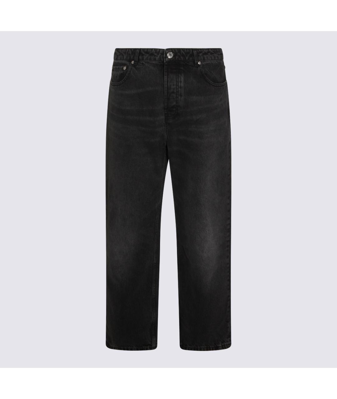 Ami Paris Черные хлопковые прямые джинсы, фото 5