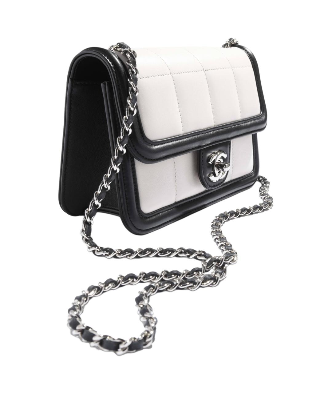 CHANEL Белая кожаная сумка через плечо, фото 3