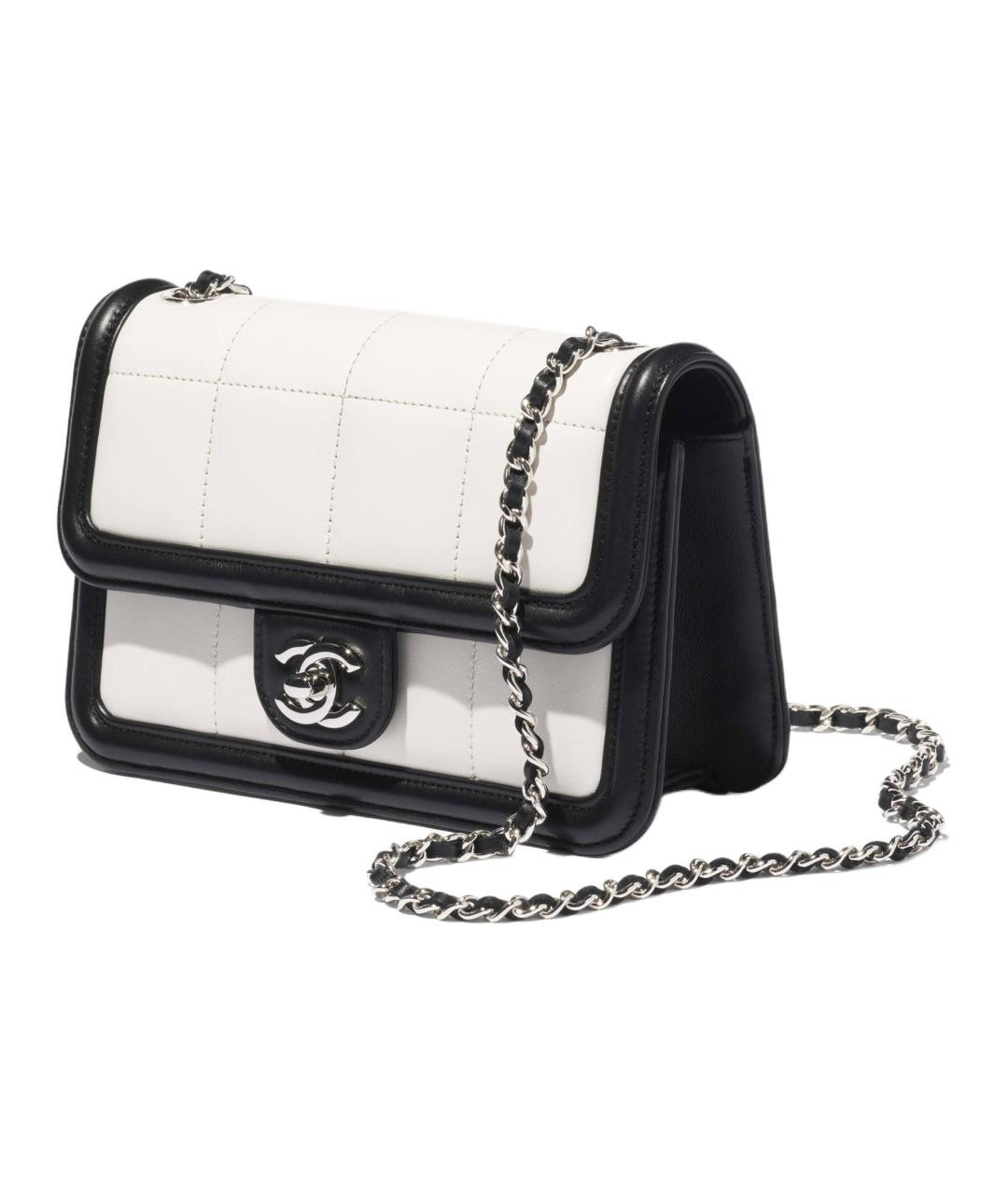 CHANEL Белая кожаная сумка через плечо, фото 2