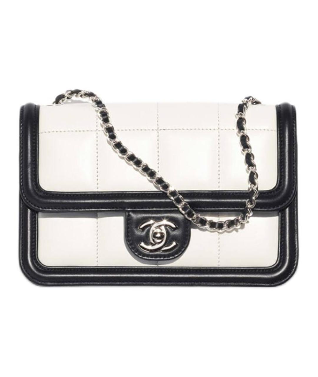 CHANEL Белая кожаная сумка через плечо, фото 1