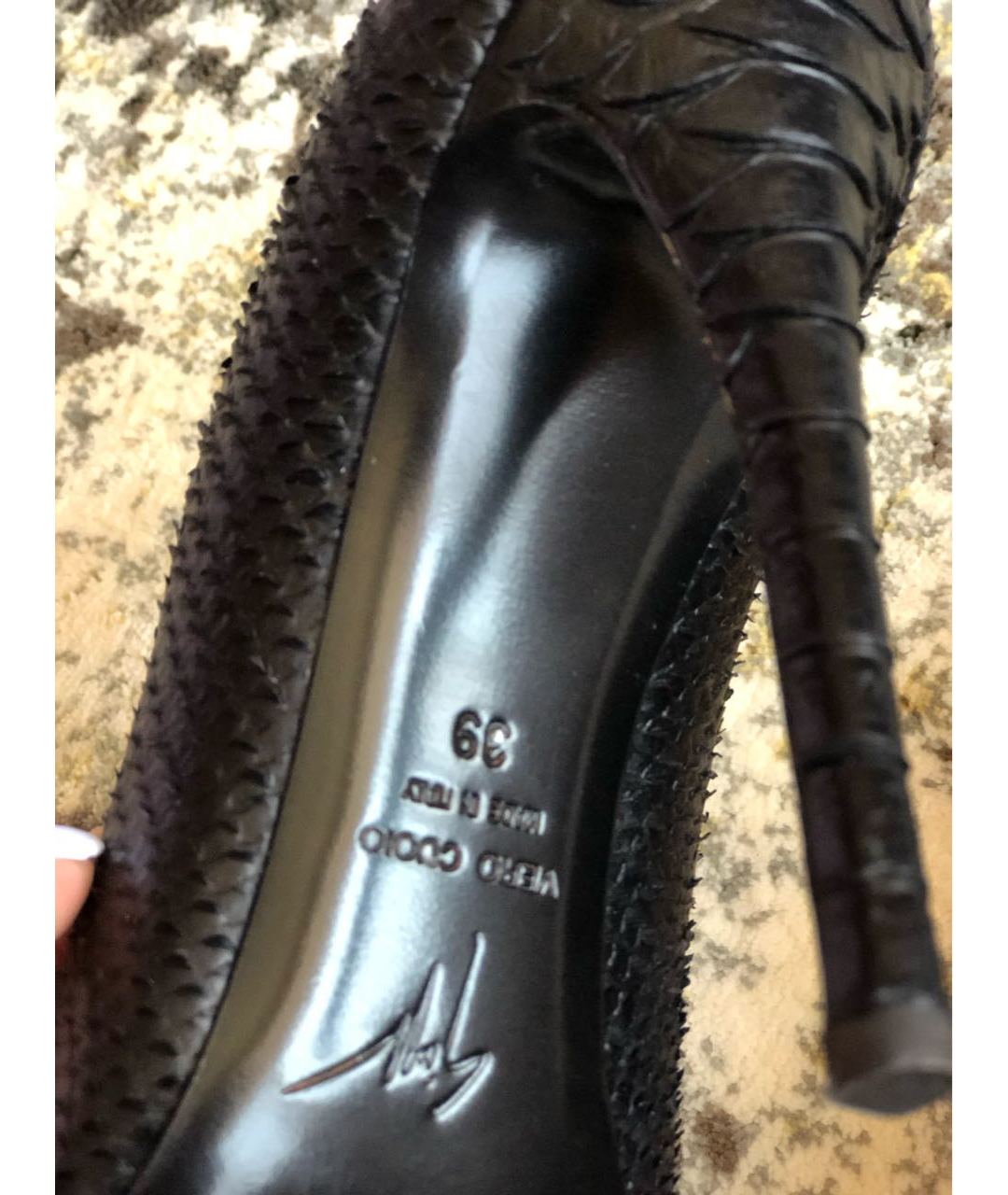 GIUSEPPE ZANOTTI DESIGN Черные туфли из экзотической кожи, фото 5