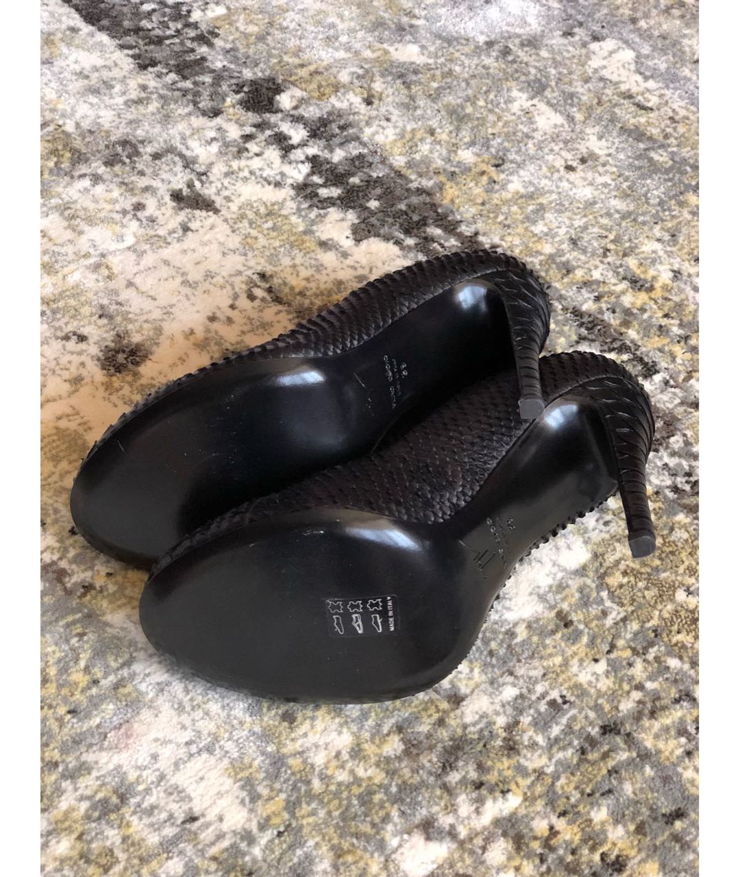 GIUSEPPE ZANOTTI DESIGN Черные туфли из экзотической кожи, фото 3