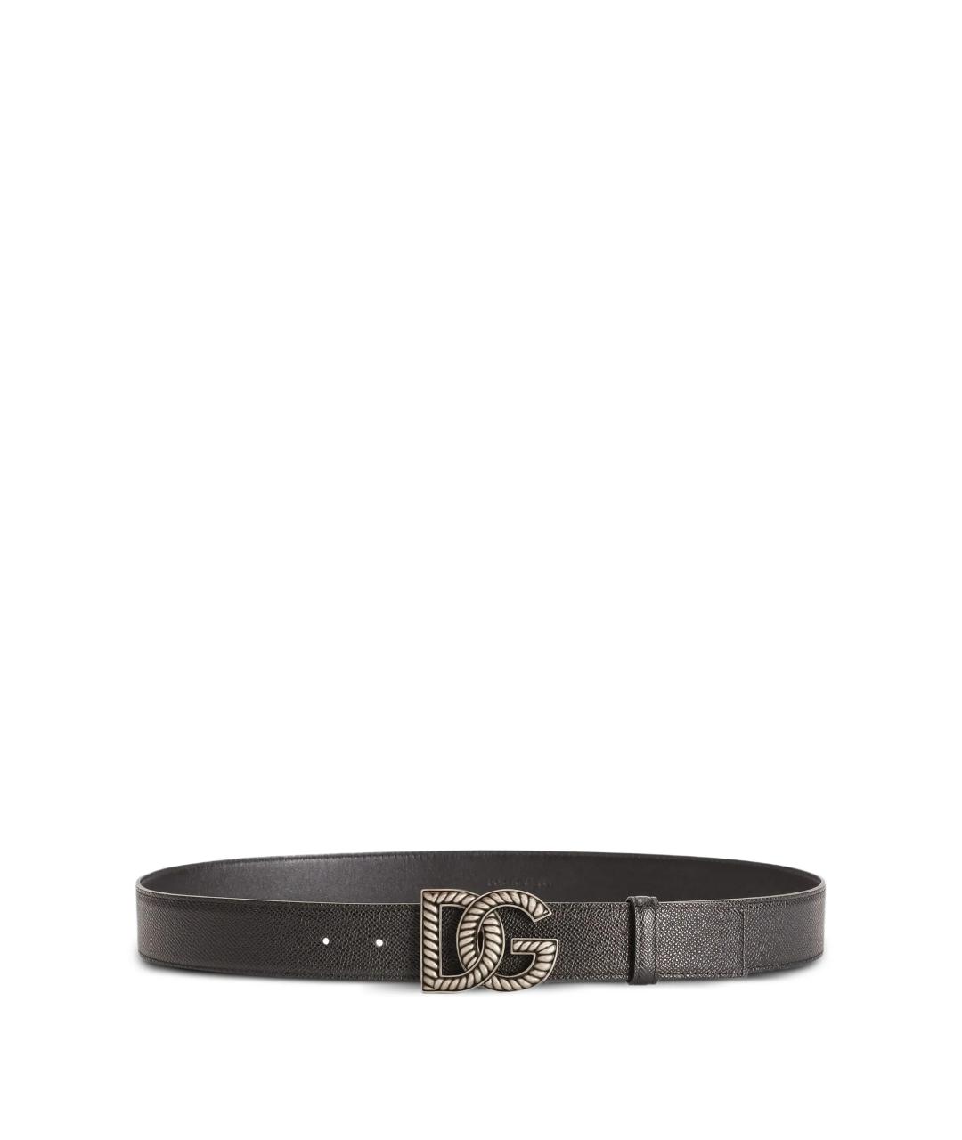 DOLCE&GABBANA Черный кожаный ремень, фото 1