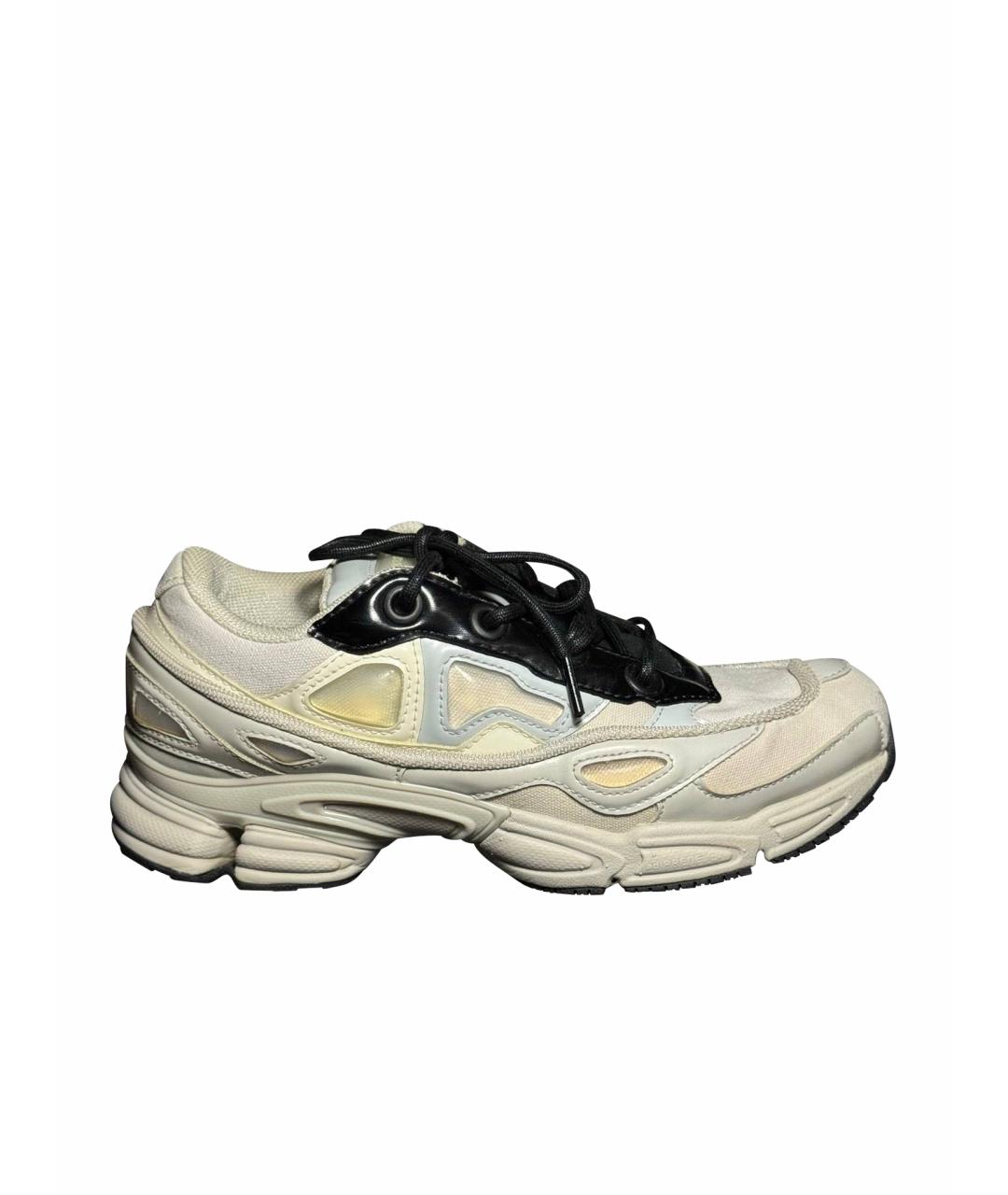 ADIDAS X RAF SIMONS Белые текстильные низкие кроссовки / кеды, фото 1