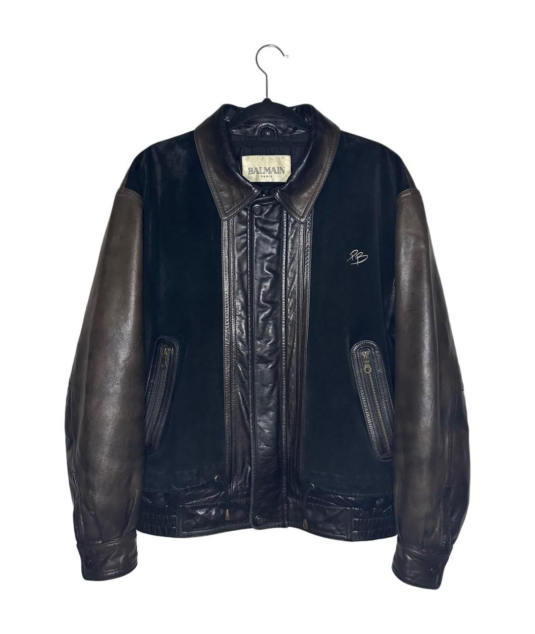 BALMAIN Коричневая кожаная куртка, фото 9