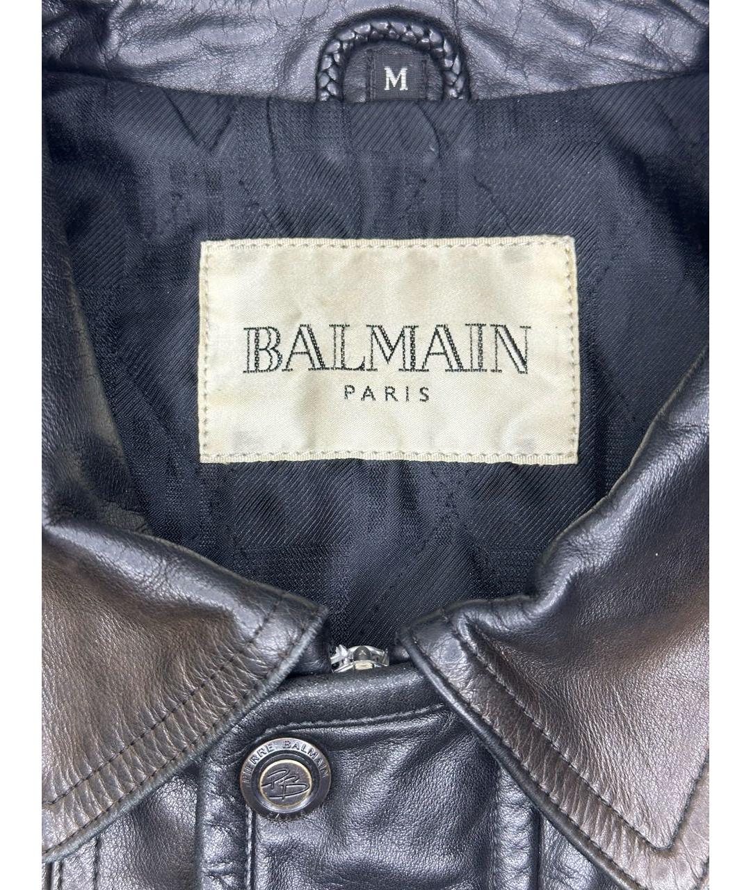 BALMAIN Коричневая кожаная куртка, фото 8