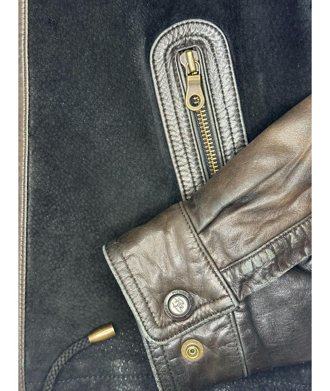 BALMAIN Коричневая кожаная куртка, фото 5