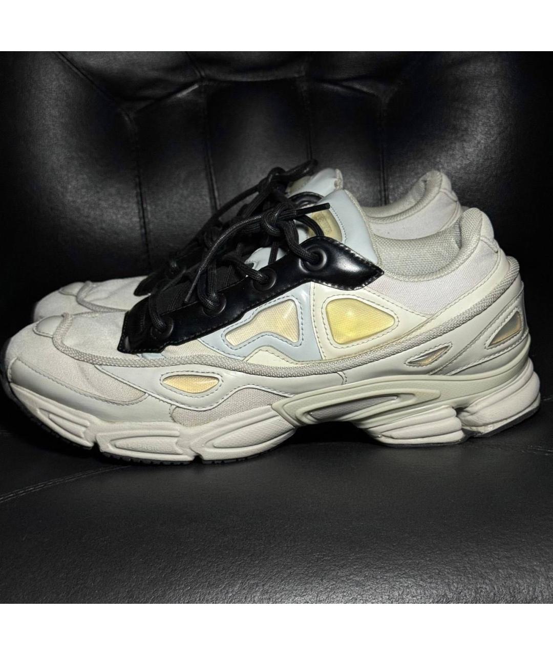 ADIDAS X RAF SIMONS Белые текстильные низкие кроссовки / кеды, фото 3