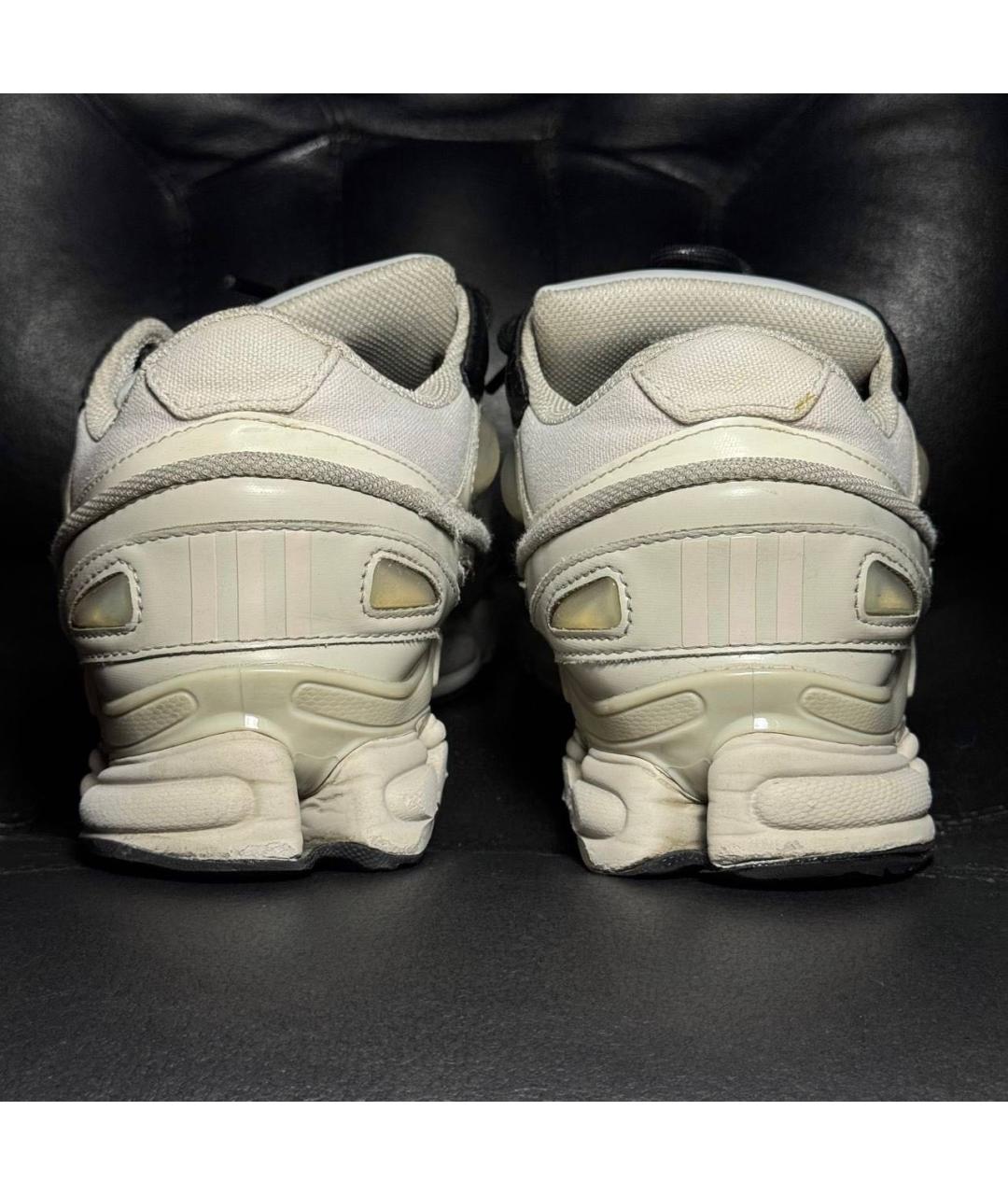 ADIDAS X RAF SIMONS Белые текстильные низкие кроссовки / кеды, фото 2