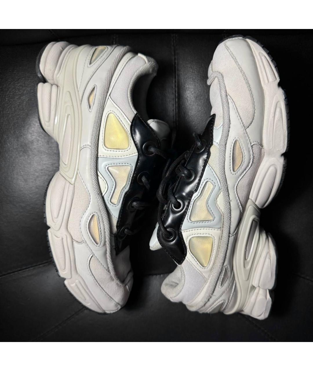 ADIDAS X RAF SIMONS Белые текстильные низкие кроссовки / кеды, фото 4