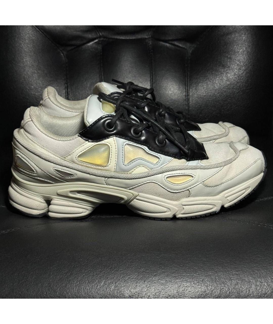 ADIDAS X RAF SIMONS Белые текстильные низкие кроссовки / кеды, фото 9