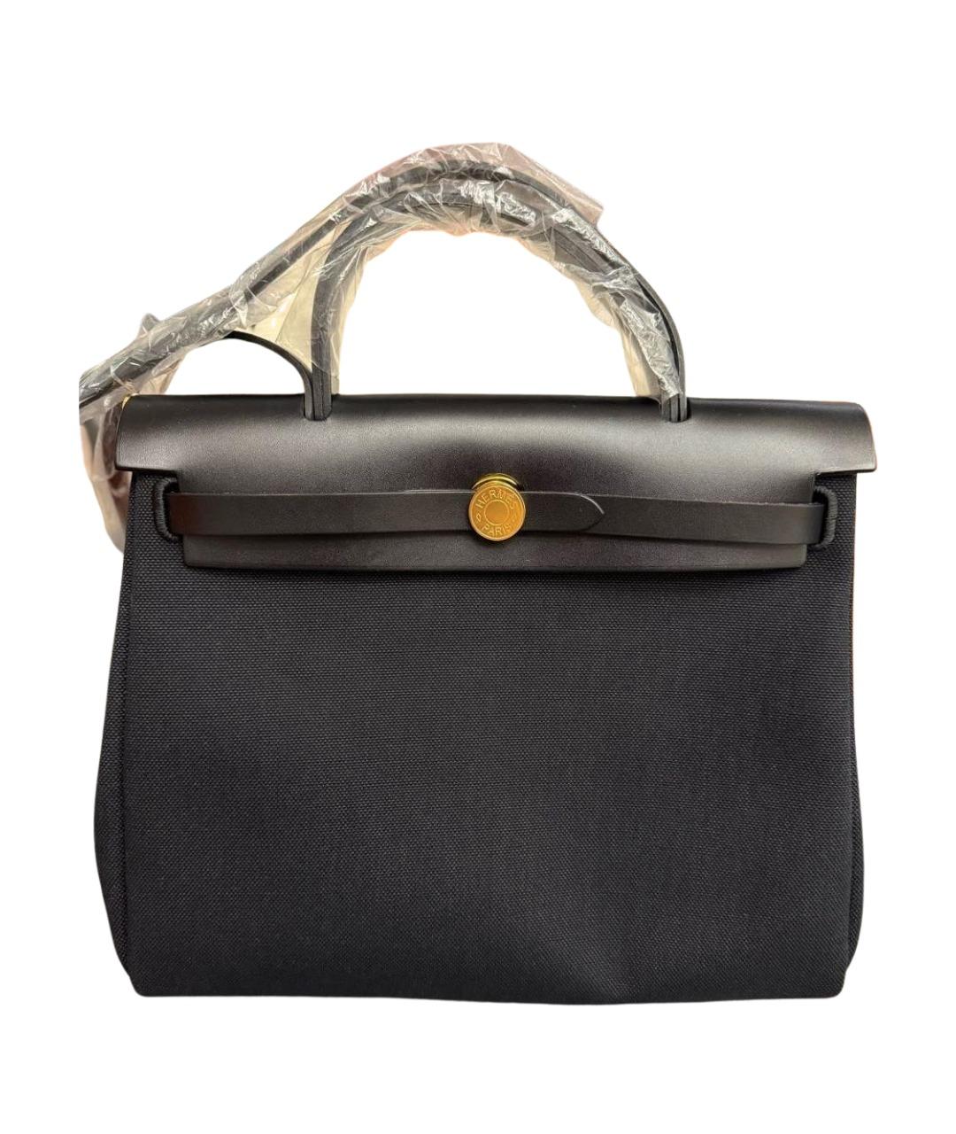 HERMES Черная тканевая сумка через плечо, фото 1