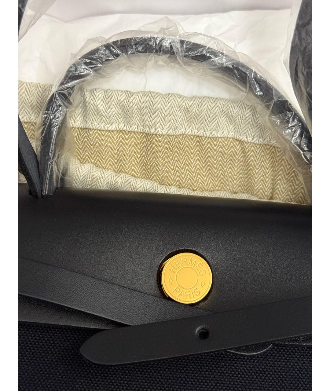 HERMES Черная тканевая сумка через плечо, фото 7