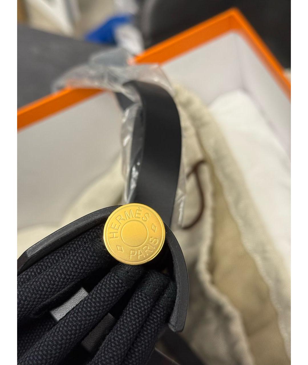 HERMES Черная тканевая сумка через плечо, фото 6