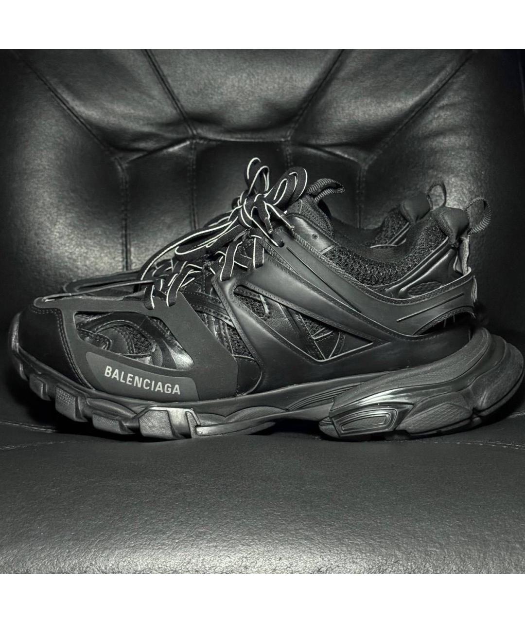 BALENCIAGA Черные текстильные низкие кроссовки / кеды, фото 3