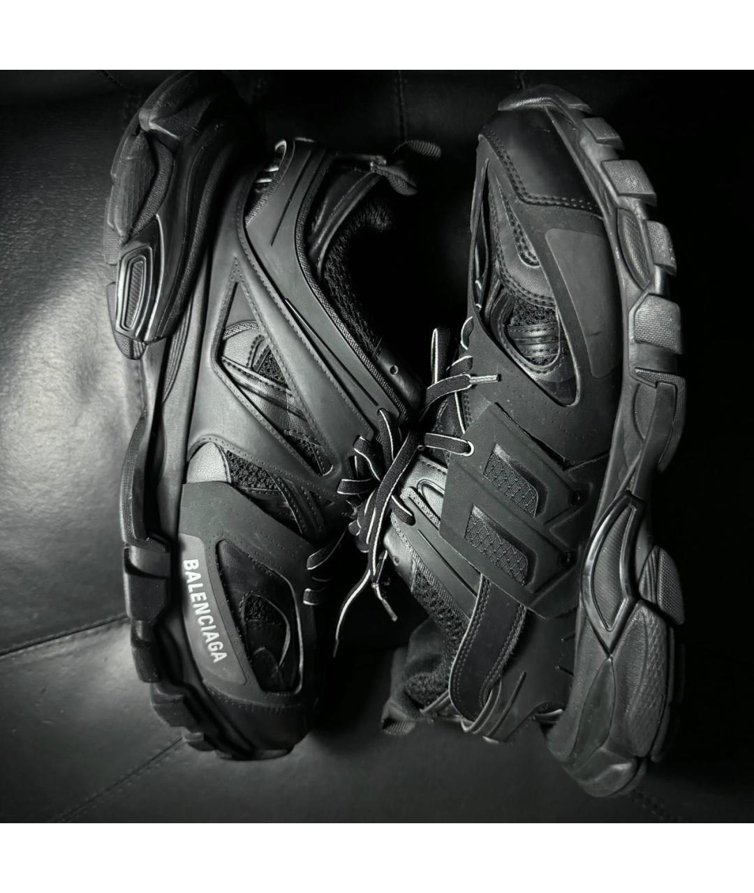 BALENCIAGA Черные текстильные низкие кроссовки / кеды, фото 4