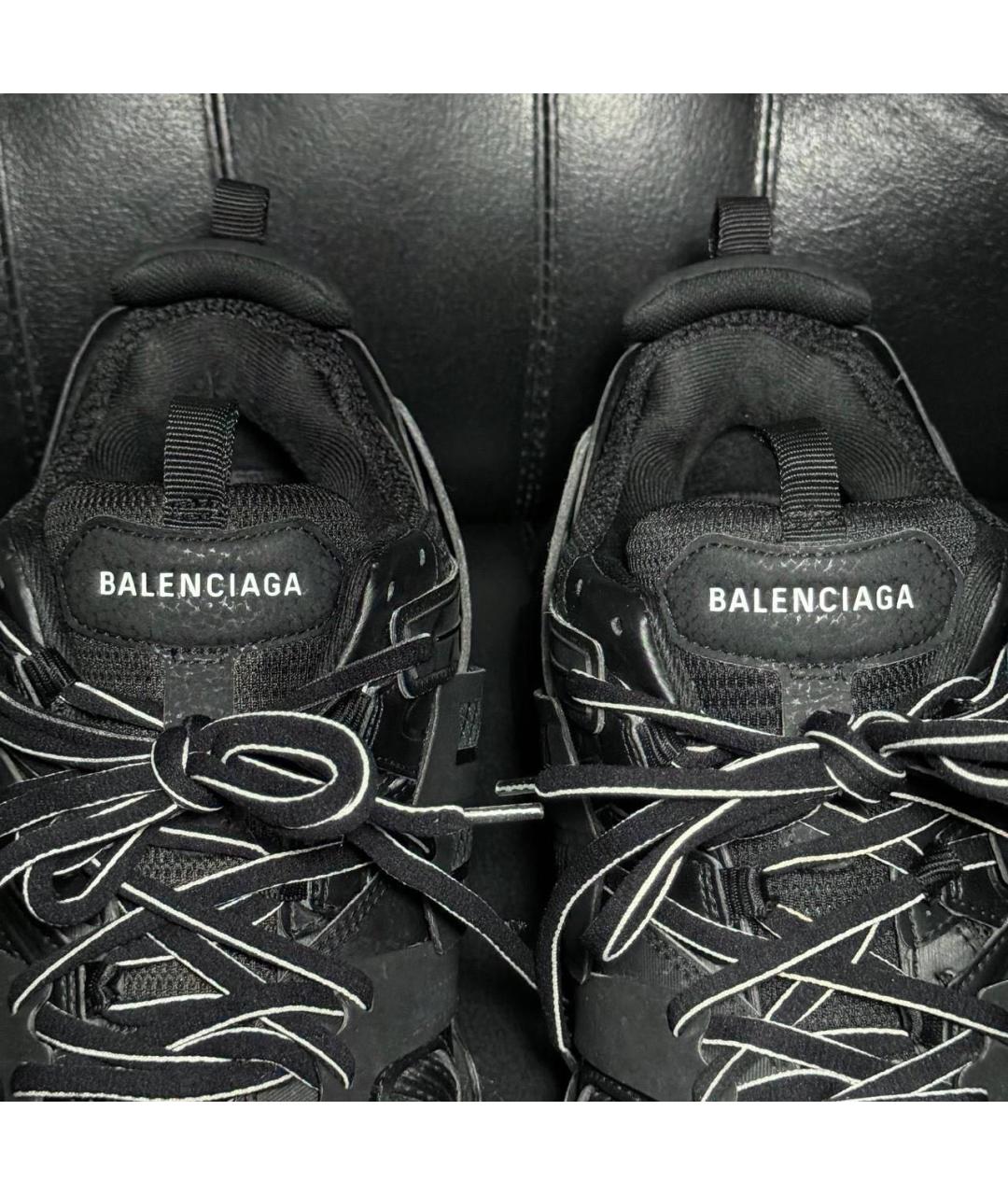 BALENCIAGA Черные текстильные низкие кроссовки / кеды, фото 8