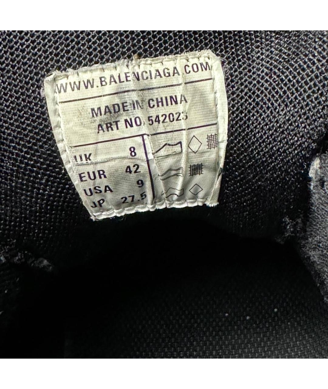 BALENCIAGA Черные текстильные низкие кроссовки / кеды, фото 6