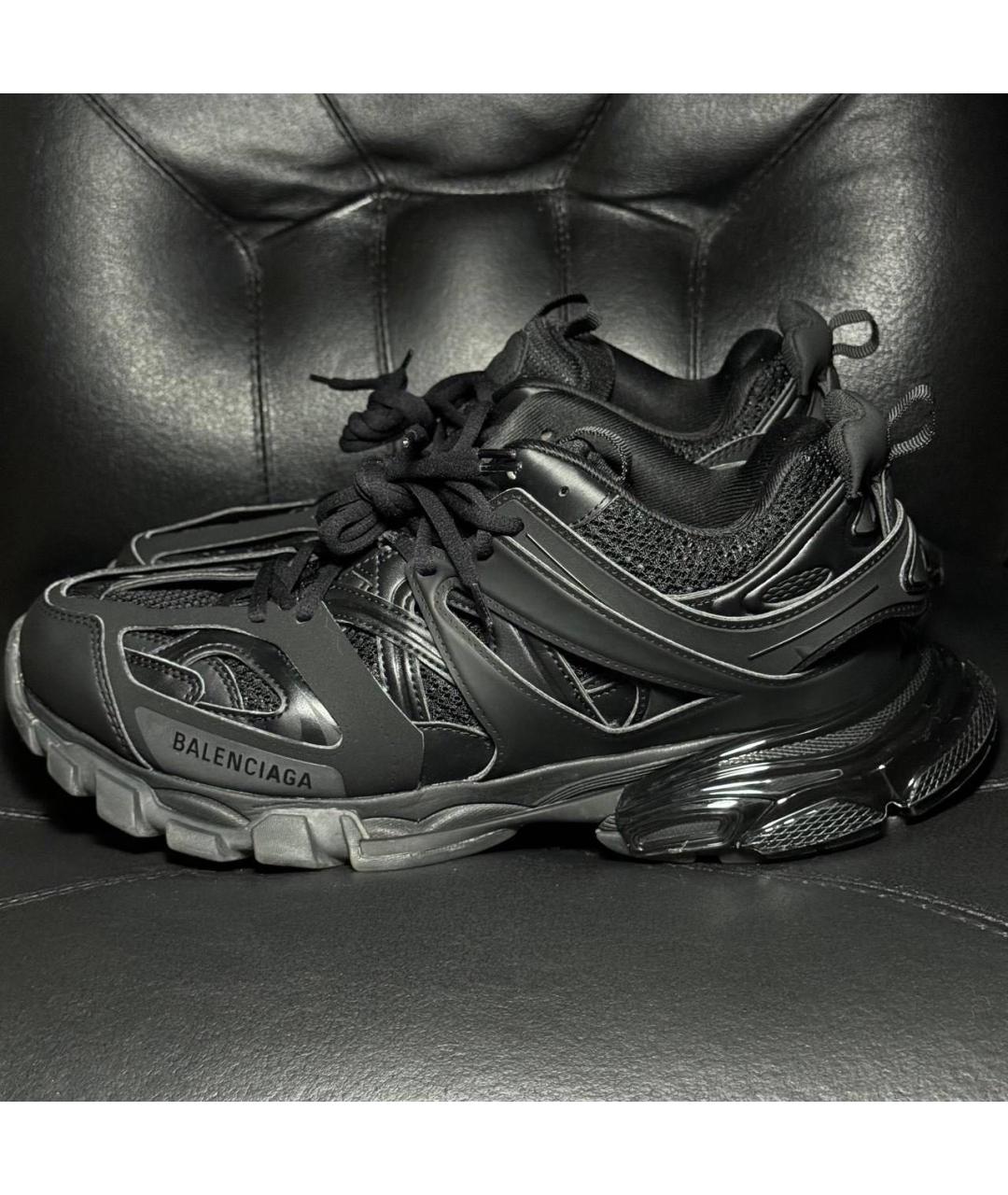 BALENCIAGA Черные текстильные низкие кроссовки / кеды, фото 3