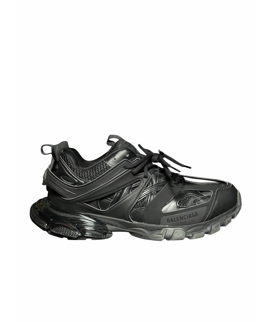 BALENCIAGA Черные текстильные низкие кроссовки / кеды, фото 1