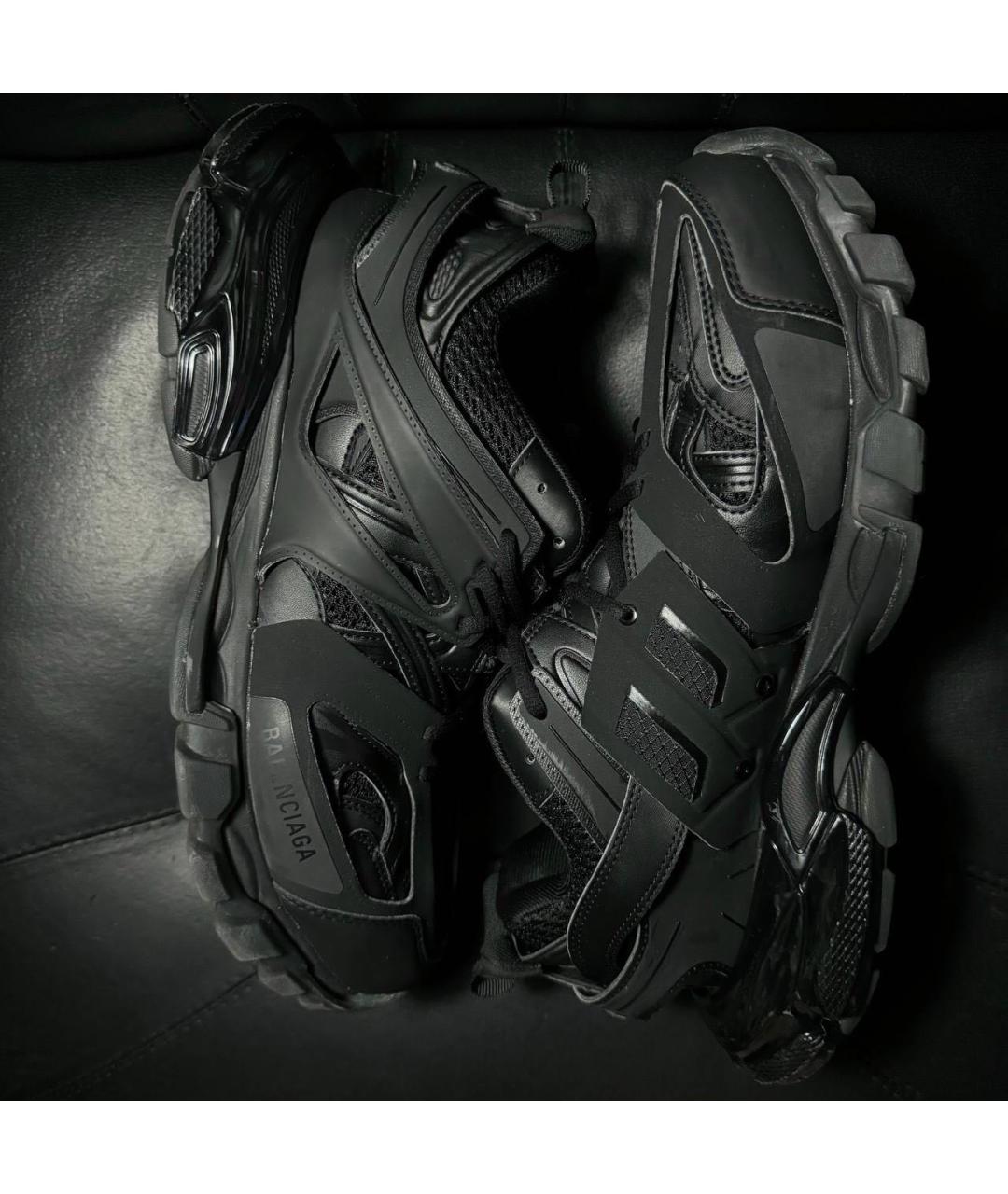 BALENCIAGA Черные текстильные низкие кроссовки / кеды, фото 4