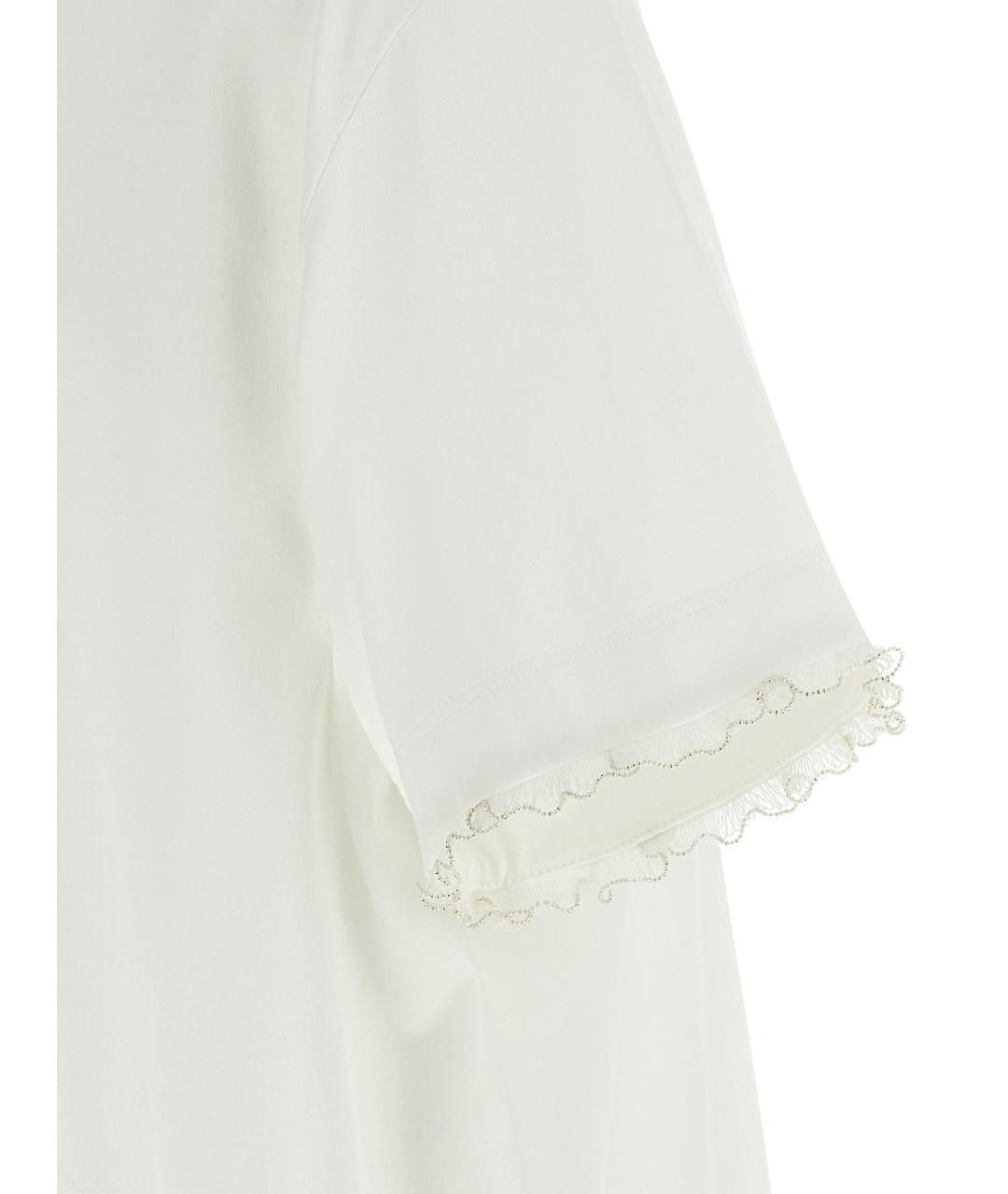 FABIANA FILIPPI Белая хлопковая футболка, фото 4