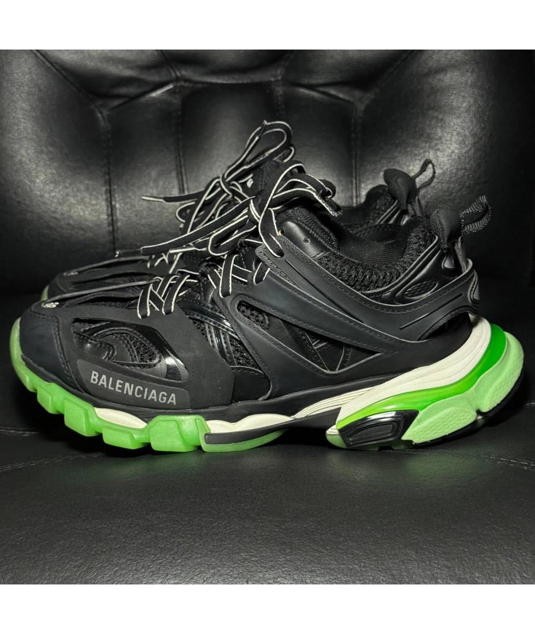 BALENCIAGA Черные текстильные низкие кроссовки / кеды, фото 3