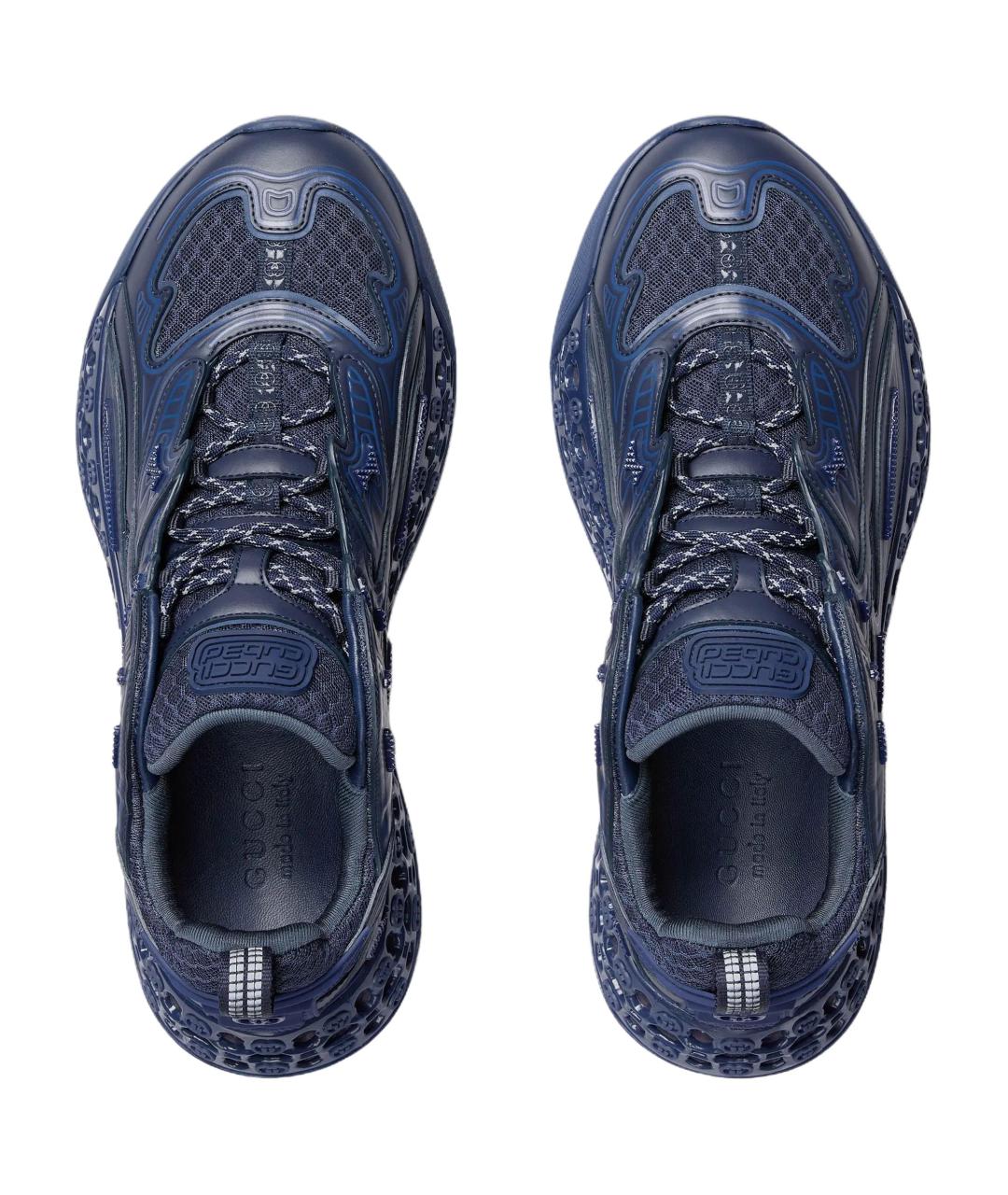 GUCCI Темно-синие низкие кроссовки / кеды, фото 4