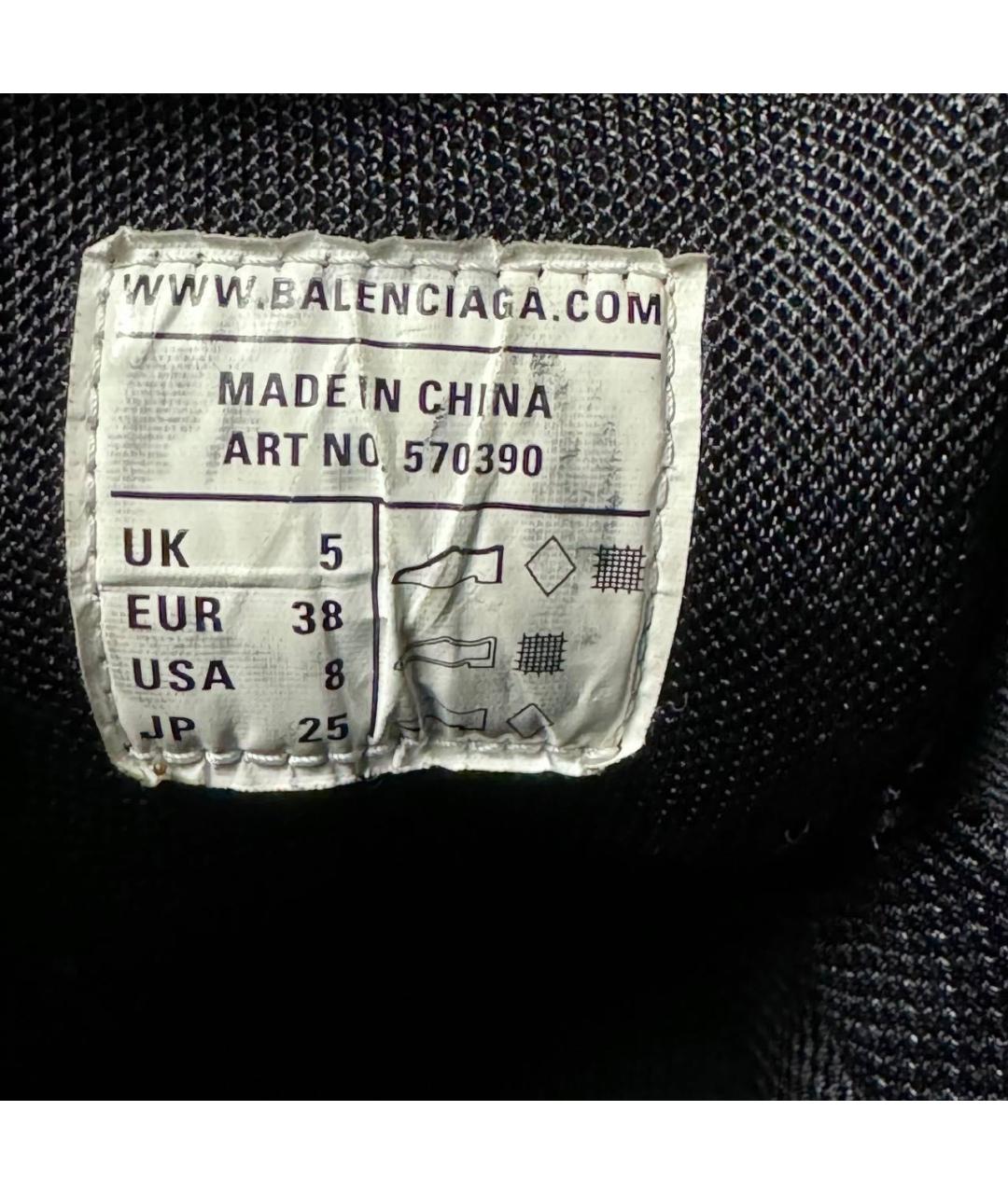 BALENCIAGA Черные текстильные кроссовки, фото 5