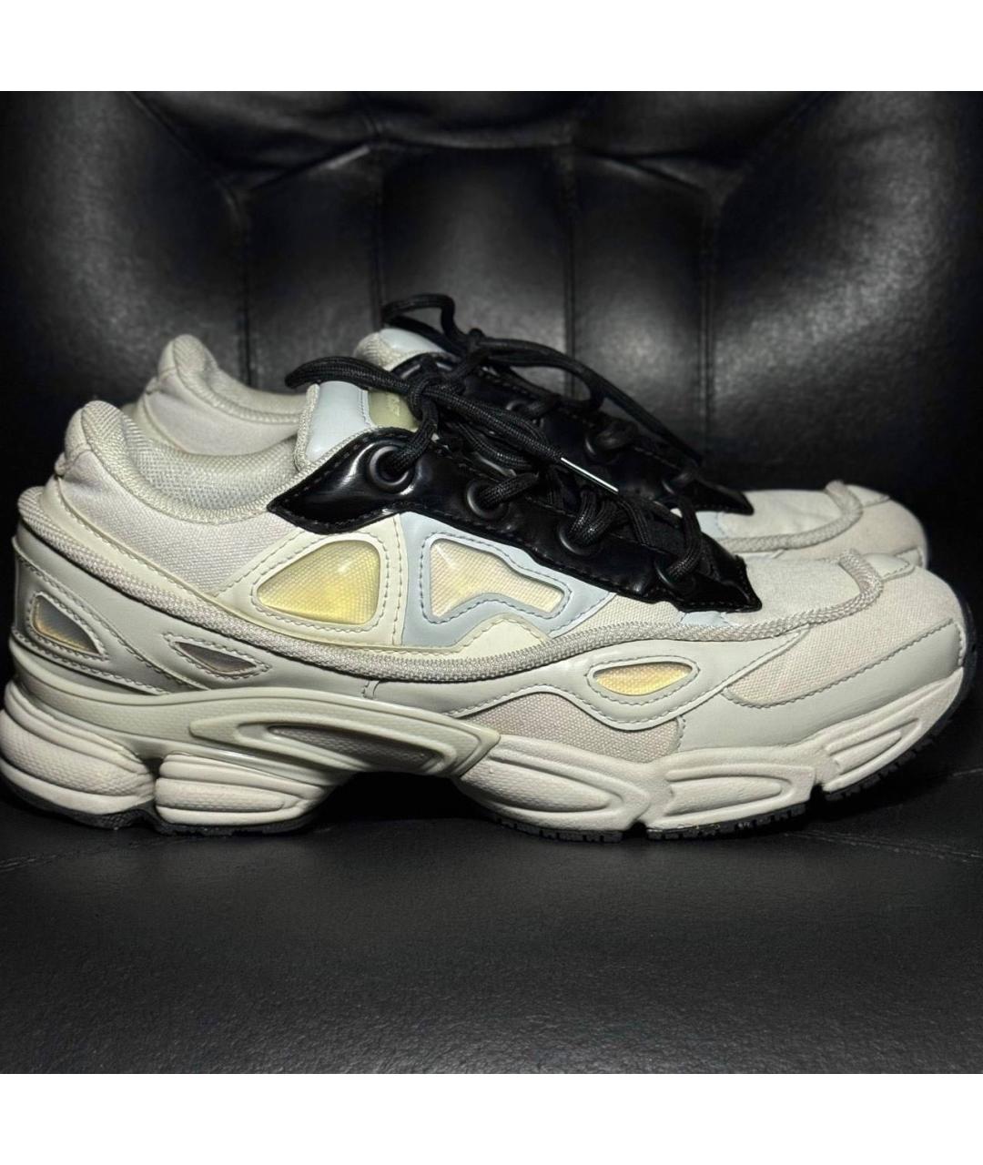 ADIDAS X RAF SIMONS Белые текстильные низкие кроссовки / кеды, фото 9