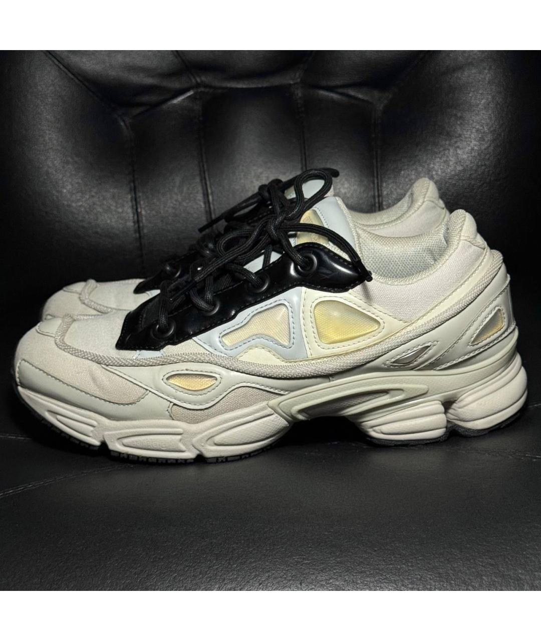 ADIDAS X RAF SIMONS Белые текстильные низкие кроссовки / кеды, фото 3