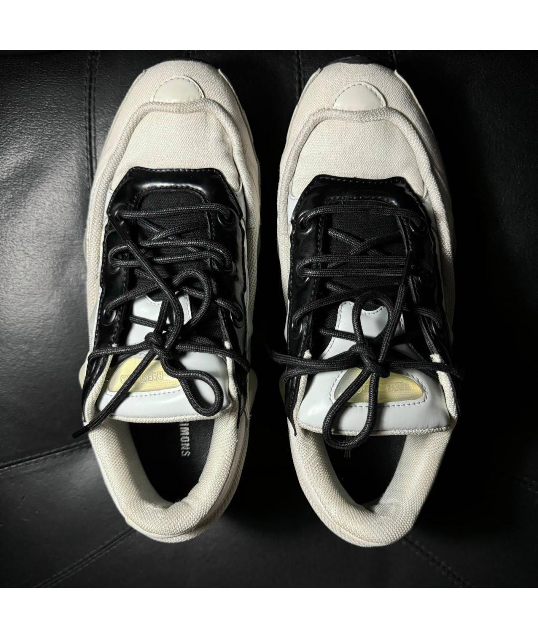 ADIDAS X RAF SIMONS Белые текстильные низкие кроссовки / кеды, фото 8