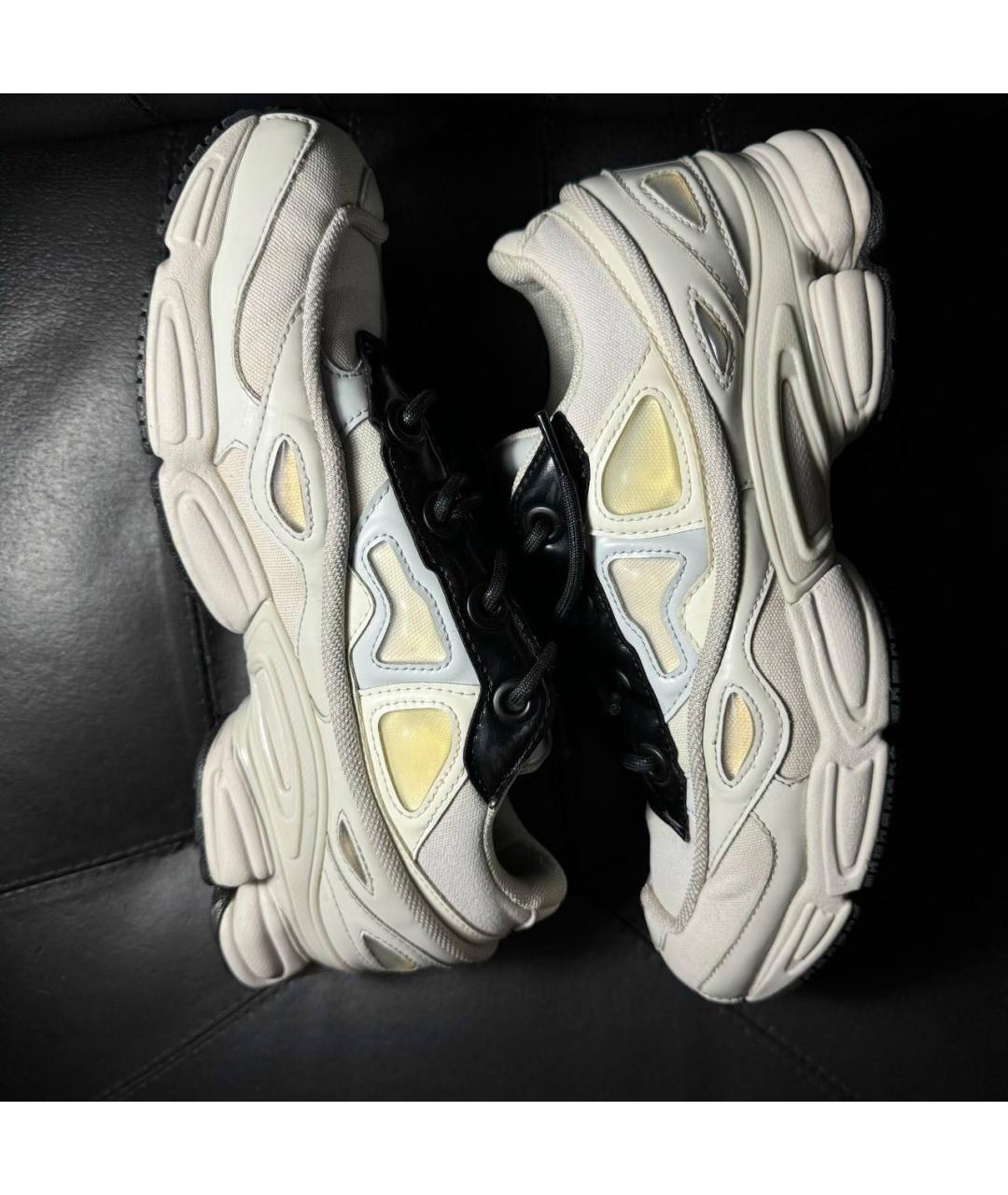 ADIDAS X RAF SIMONS Белые текстильные низкие кроссовки / кеды, фото 5