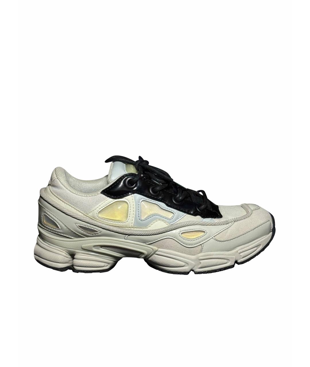 ADIDAS X RAF SIMONS Белые текстильные низкие кроссовки / кеды, фото 1